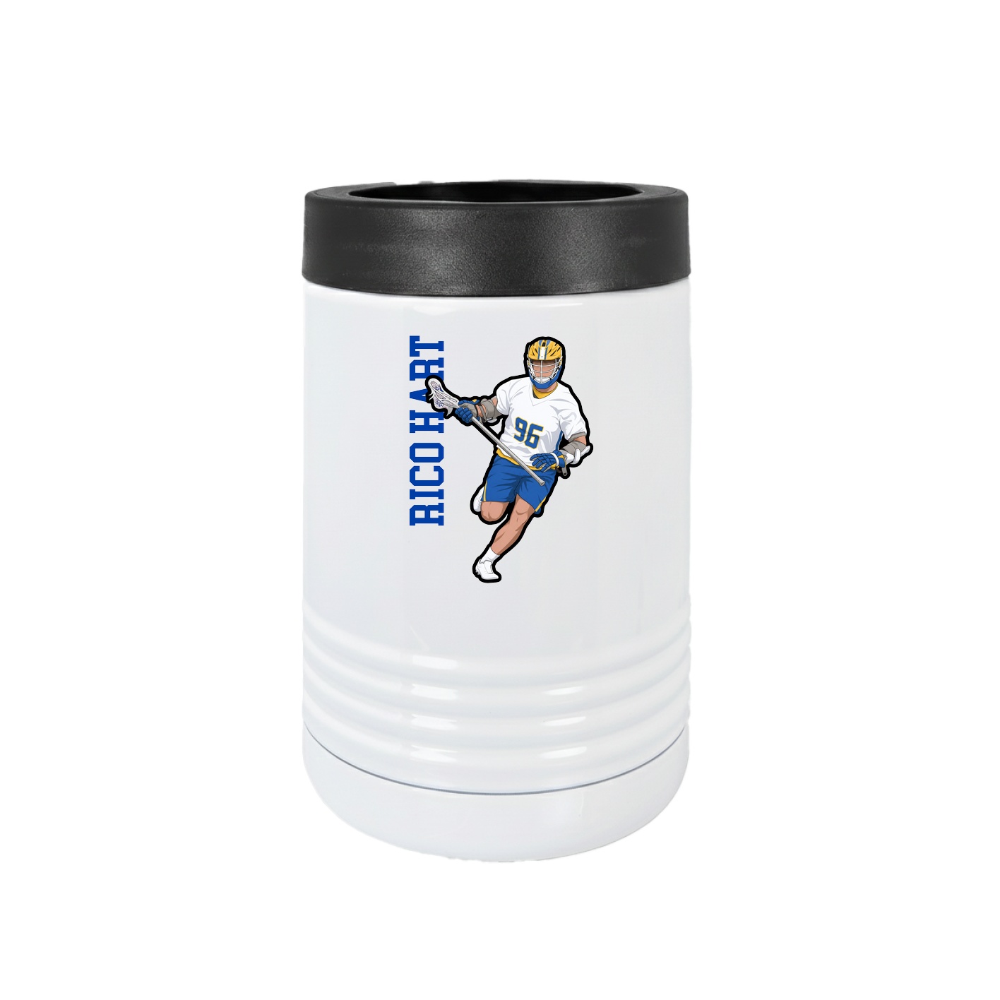 Beverage Holder — Name Vertical in White