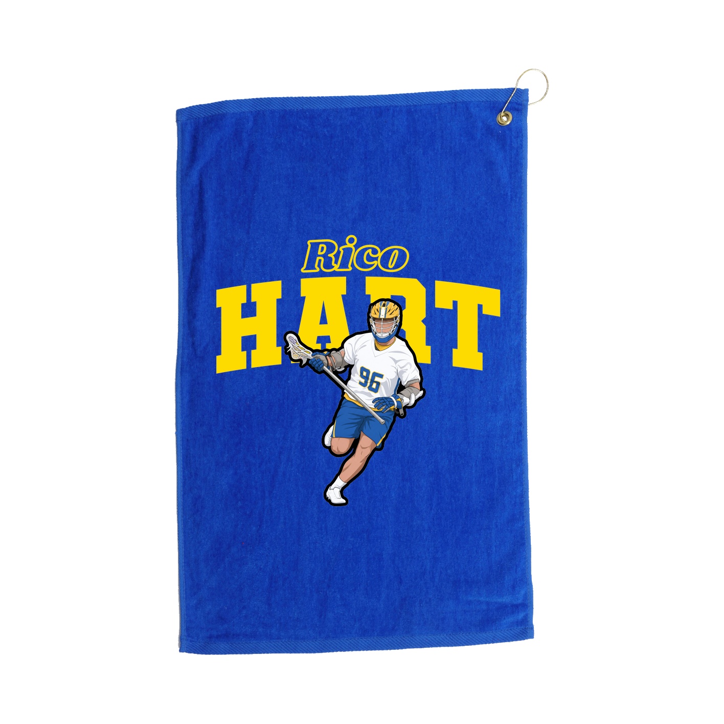 Golf Towel — Name Arch in Royal