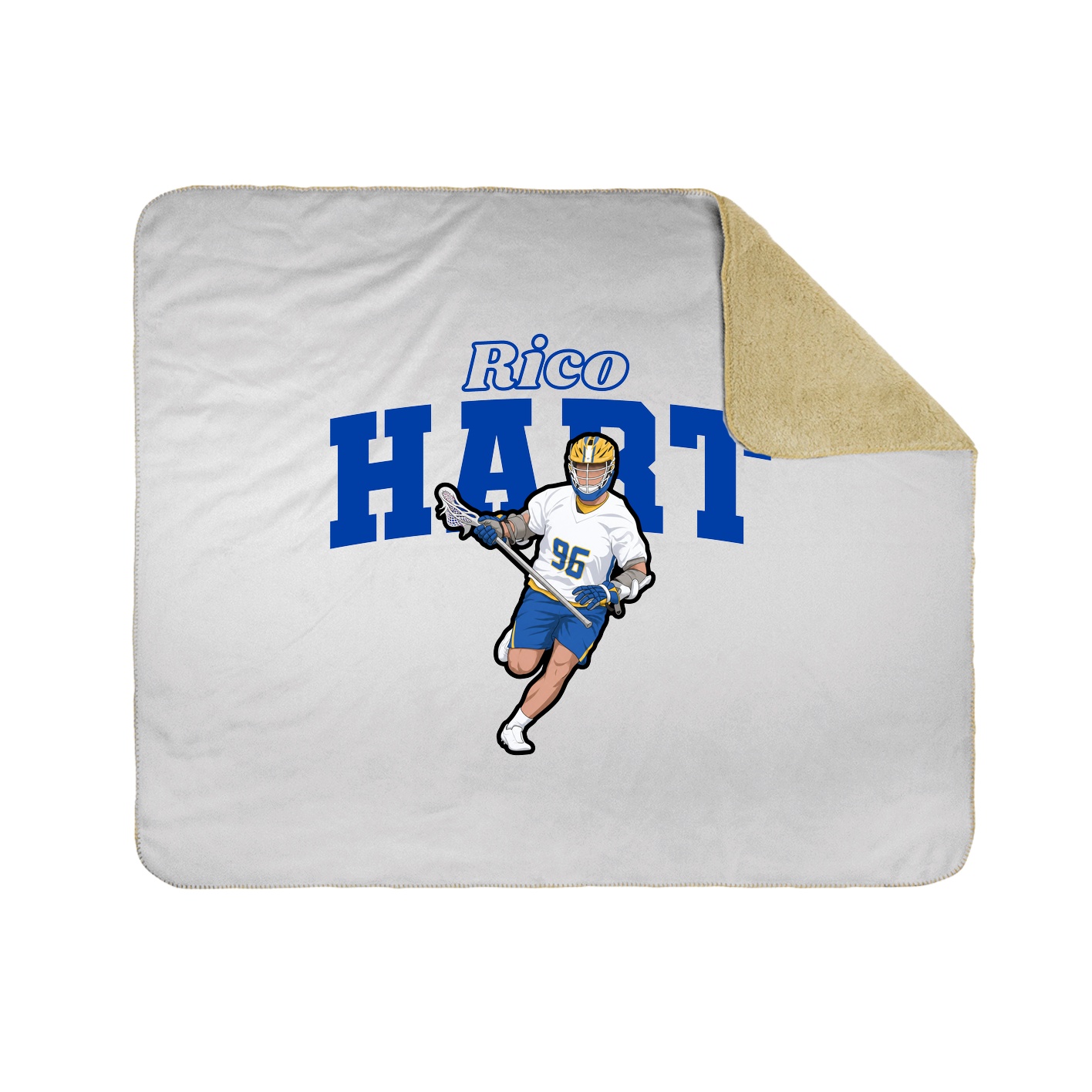 Throw Blanket — Name Arch in White