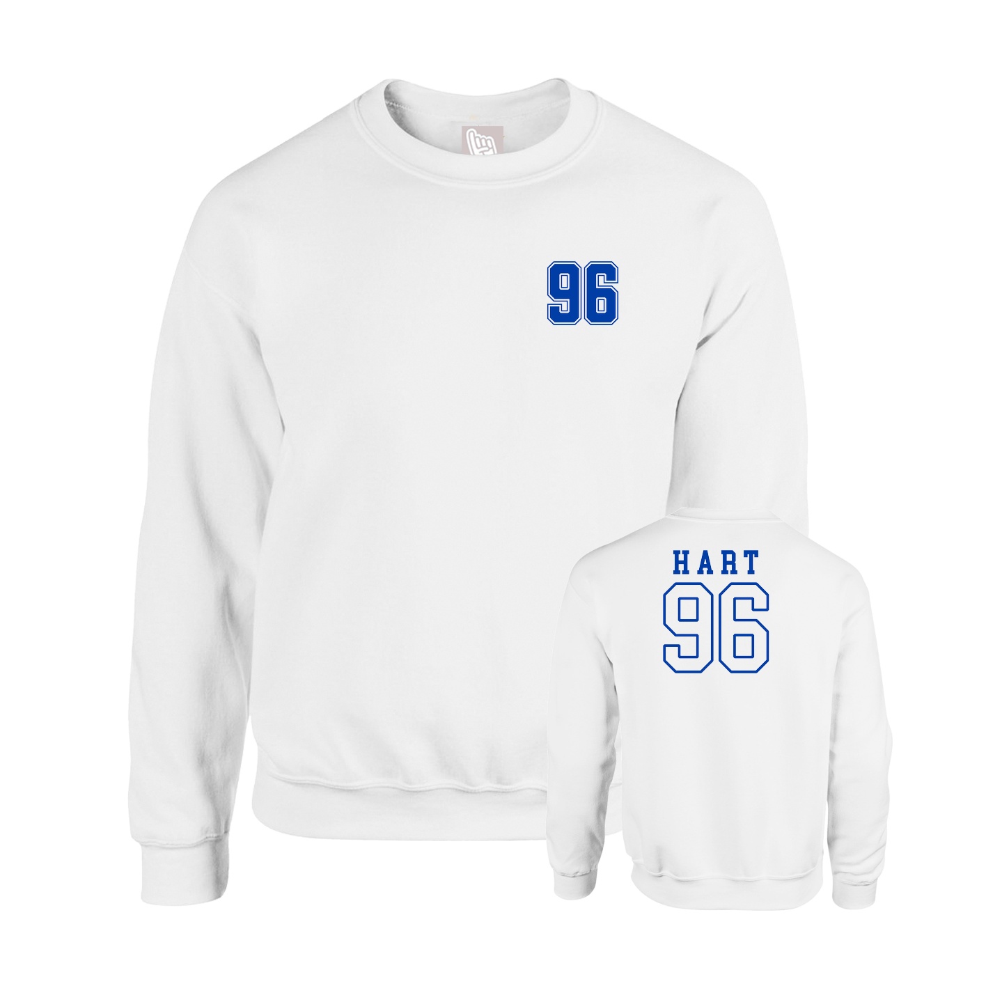 Fleece Crew — Chest Back in White