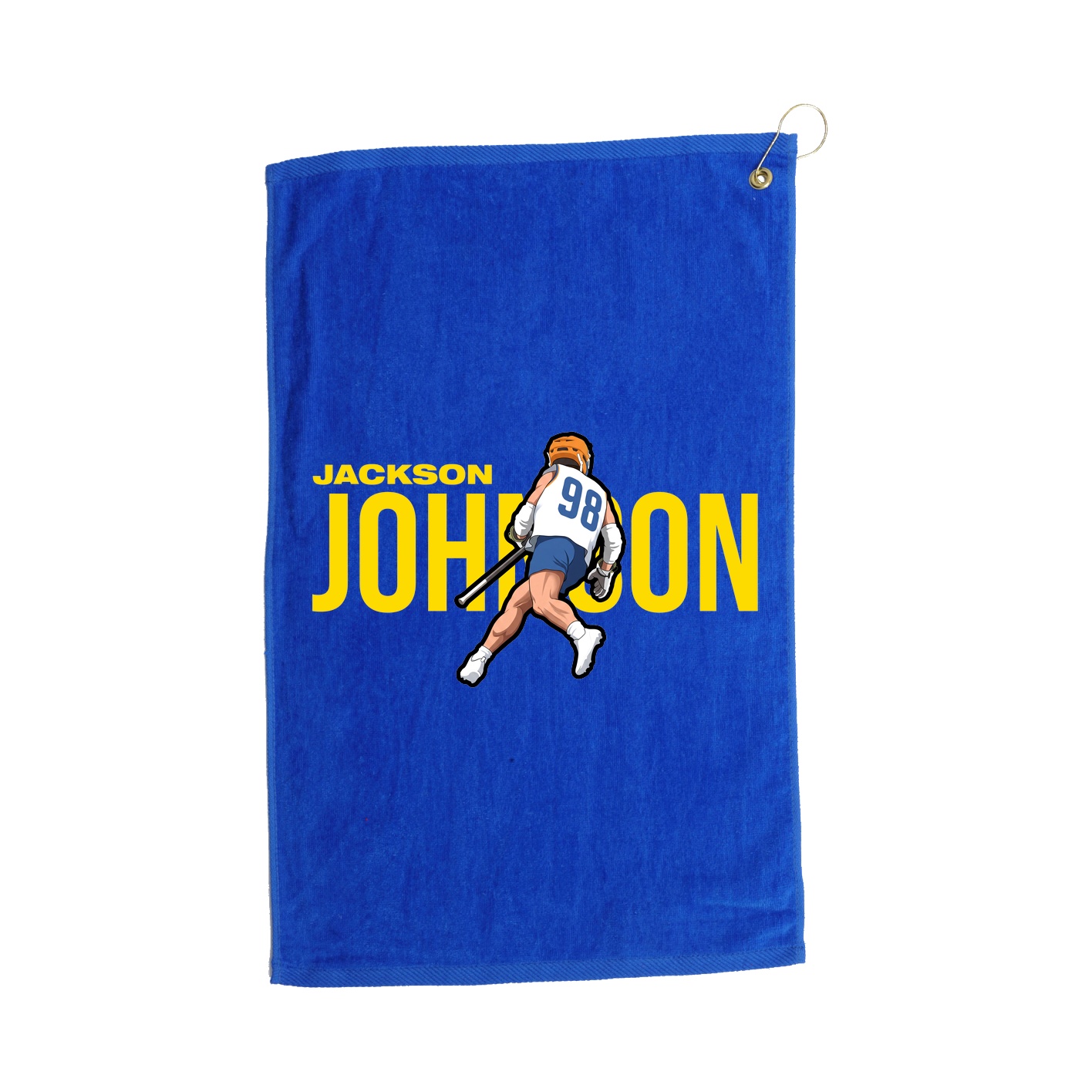 Golf Towel — Player Name in Royal