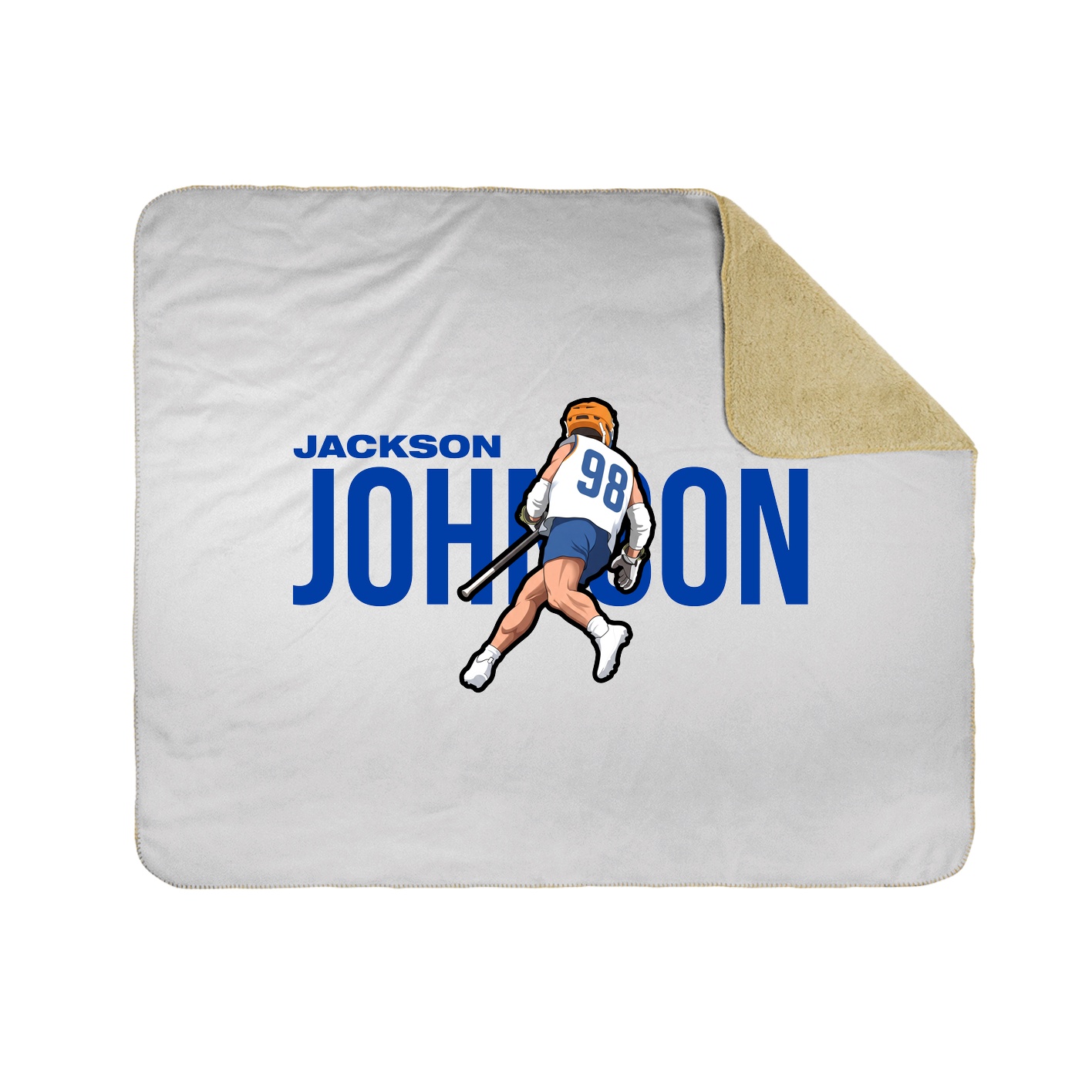 Throw Blanket — Player Name in White