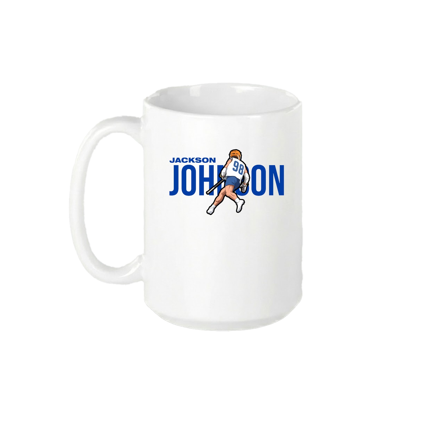 15oz Coffee Mug — Player Name in White