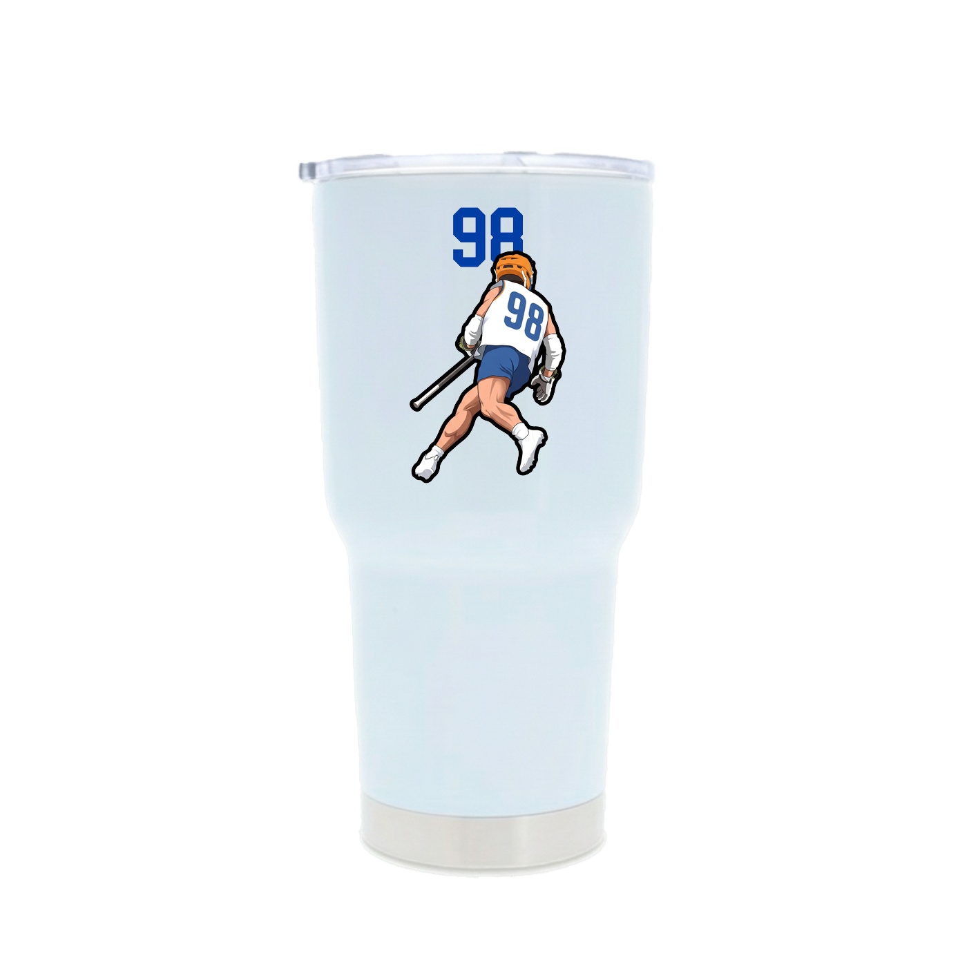 30oz Stainless Steel Tumbler — Number Top in White