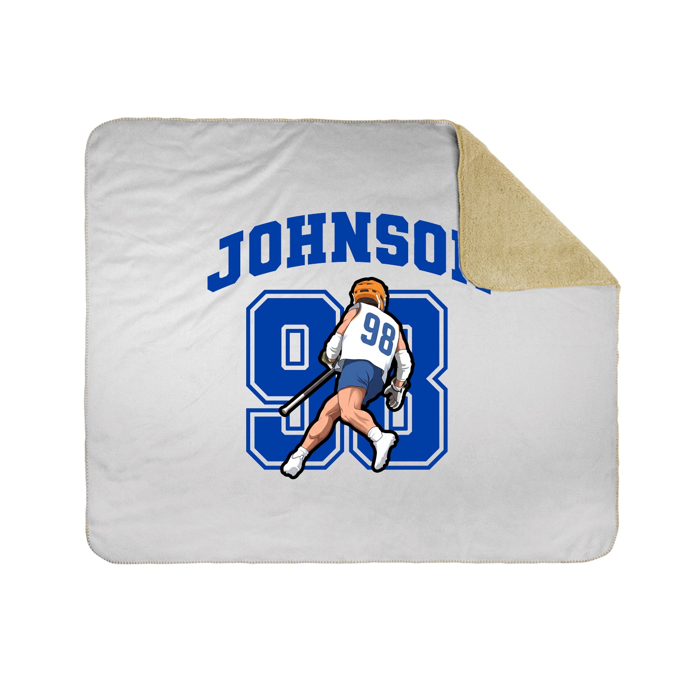 Throw Blanket — Number in White