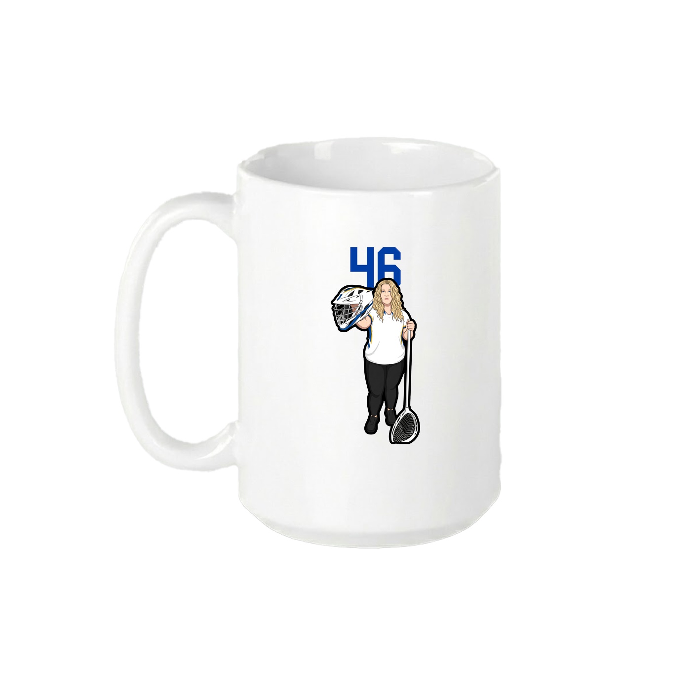 15oz Coffee Mug — Number Top in White