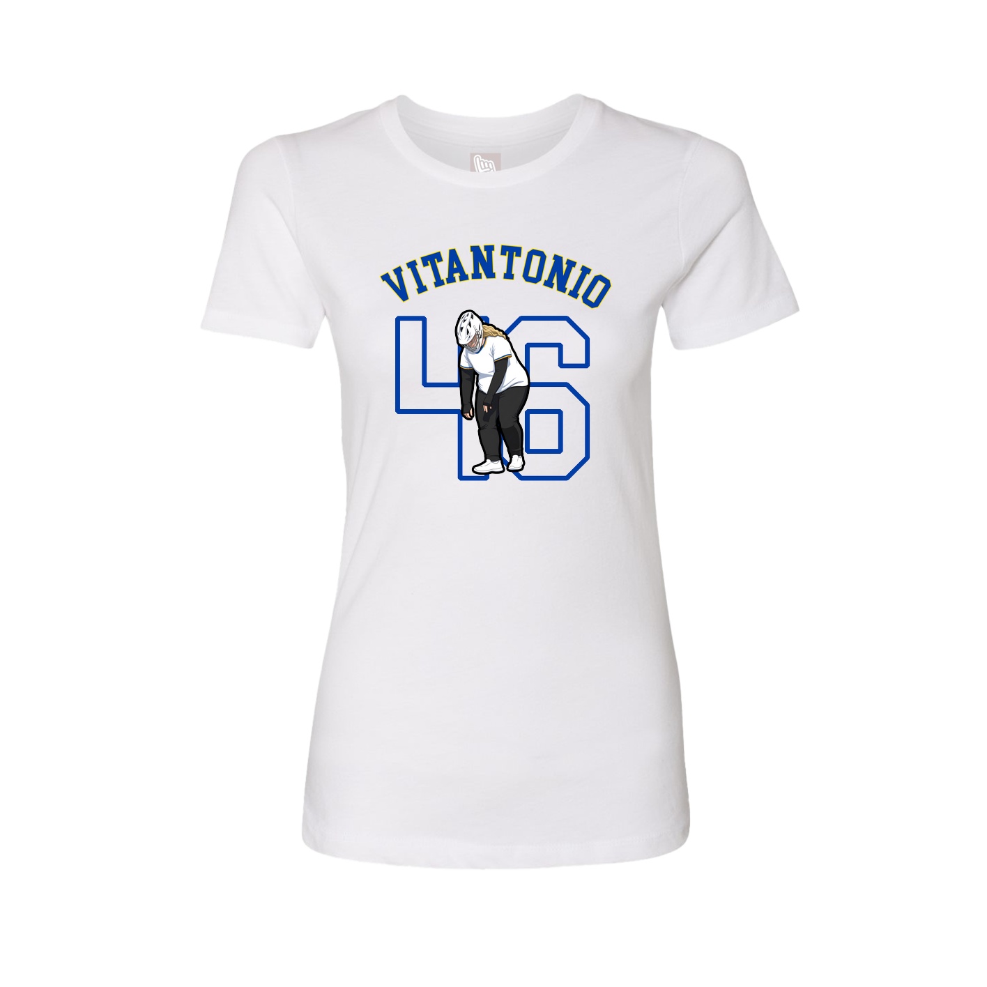 Fitted Women's Tee — Shirsey Arch in White