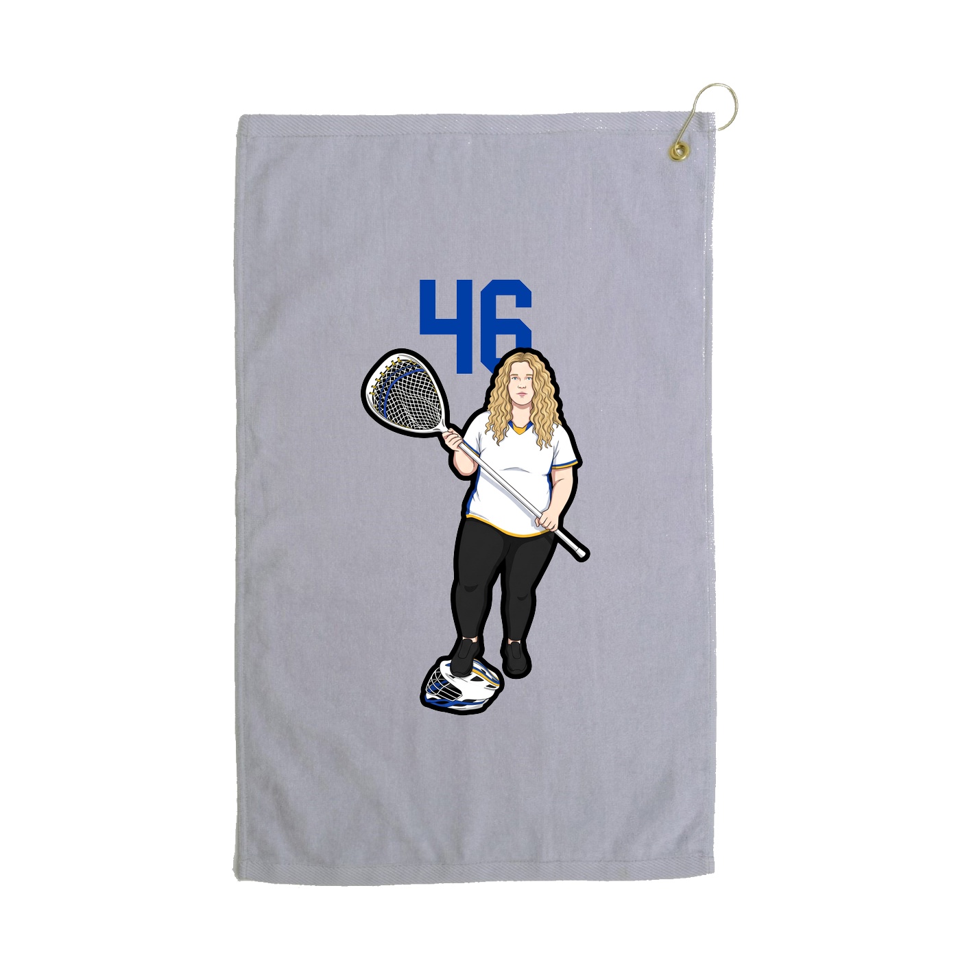 Golf Towel — Number Top in Grey
