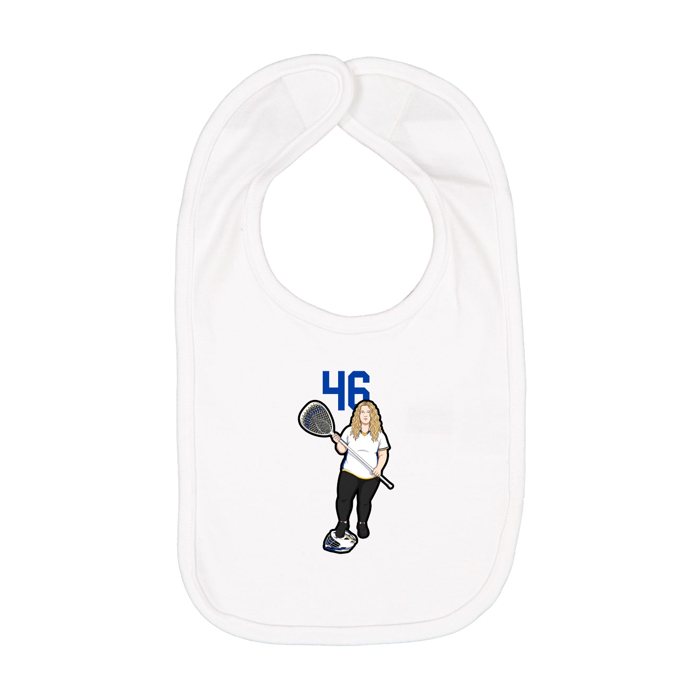Infant Bib — Number Top in White