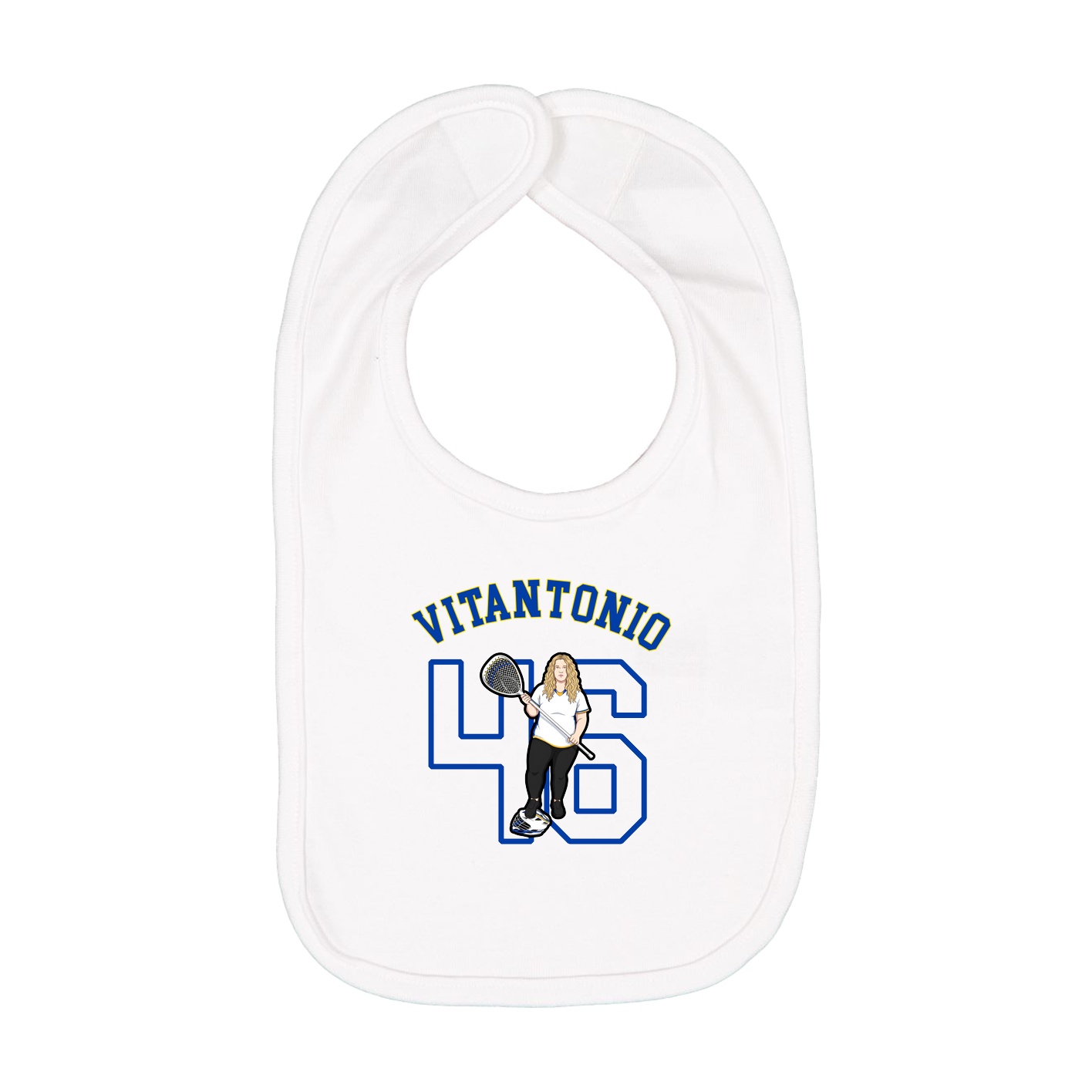 Infant Bib — Shirsey Arch in White