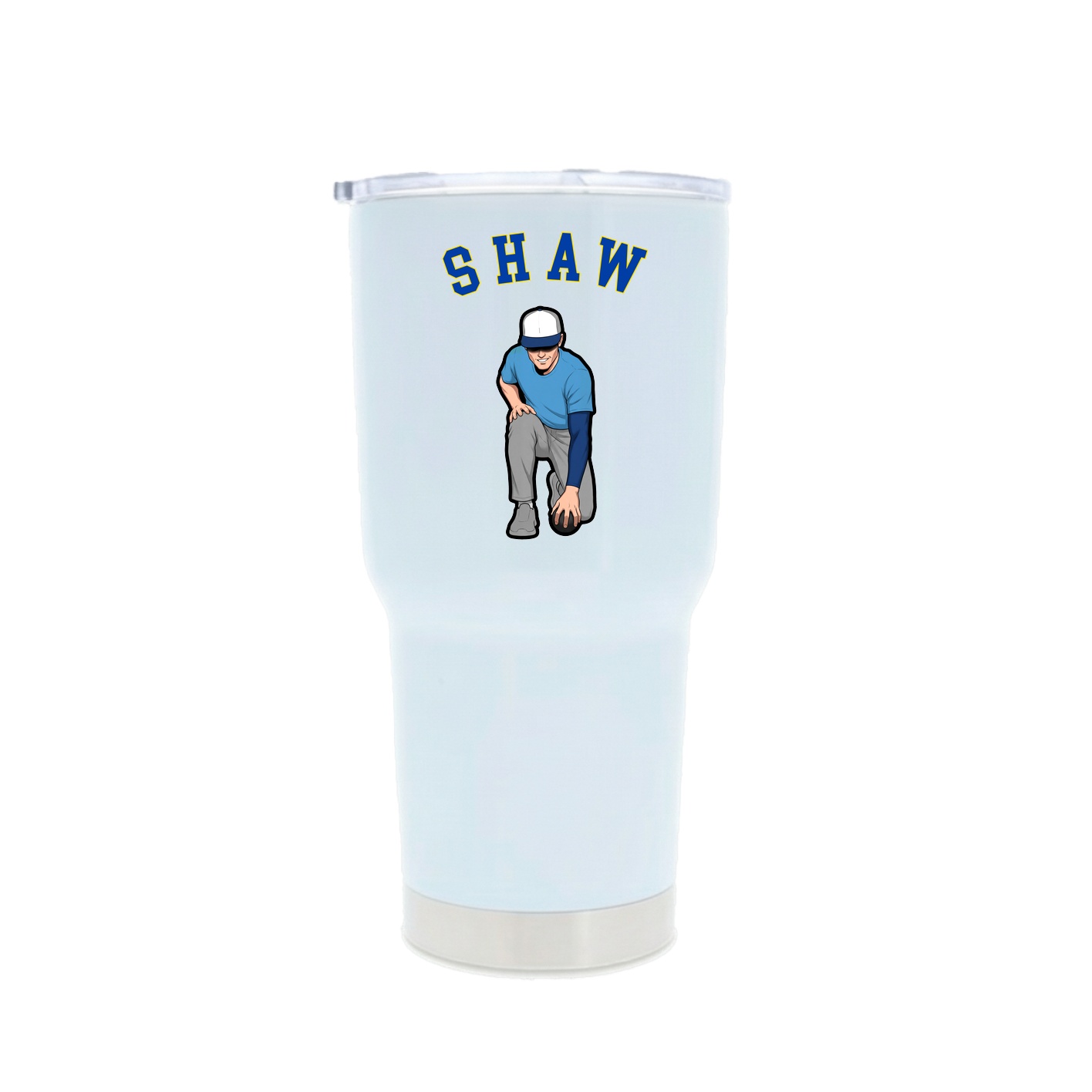 30oz Stainless Steel Tumbler — Shirsey Arch in White