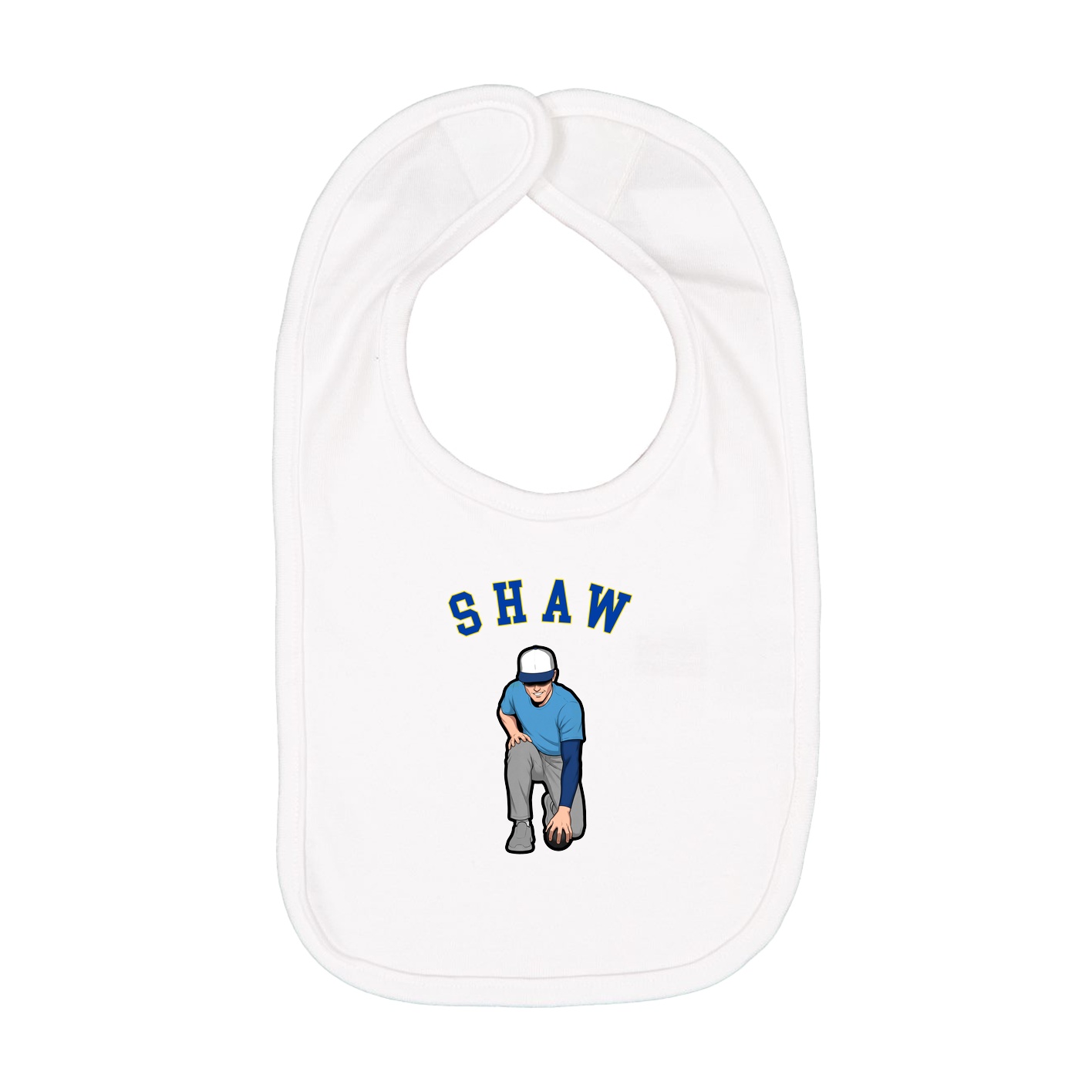 Infant Bib — Shirsey Arch in White