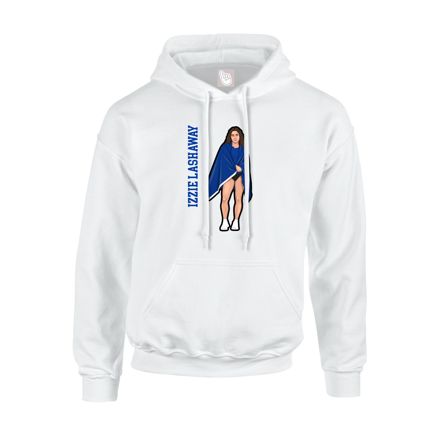 Hoodie — Name Vertical in White