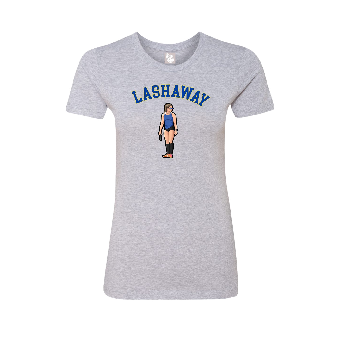 Fitted Women's Tee — Shirsey Arch in Grey