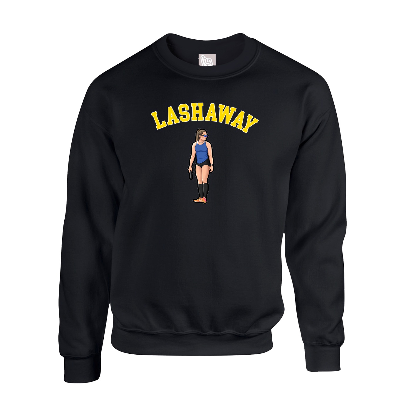 Fleece Crew — Shirsey Arch in Black