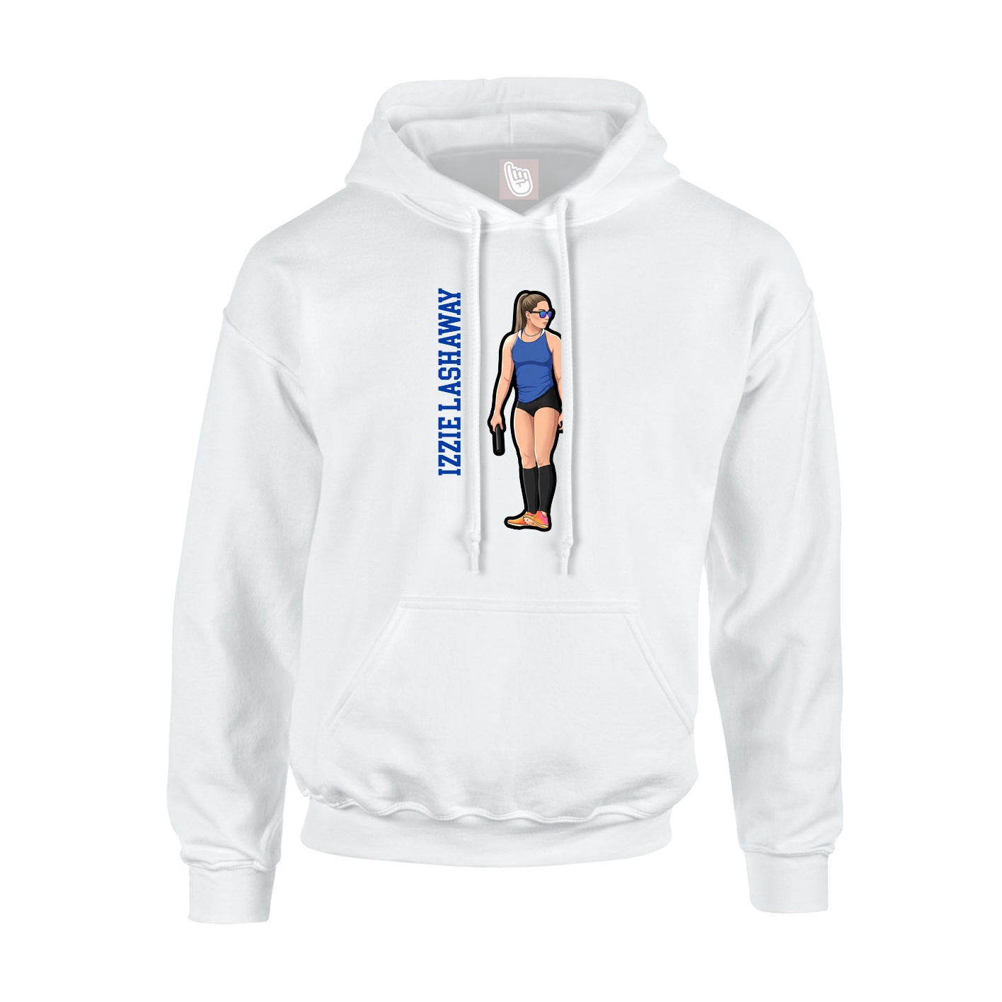 Hoodie — Name Vertical in White