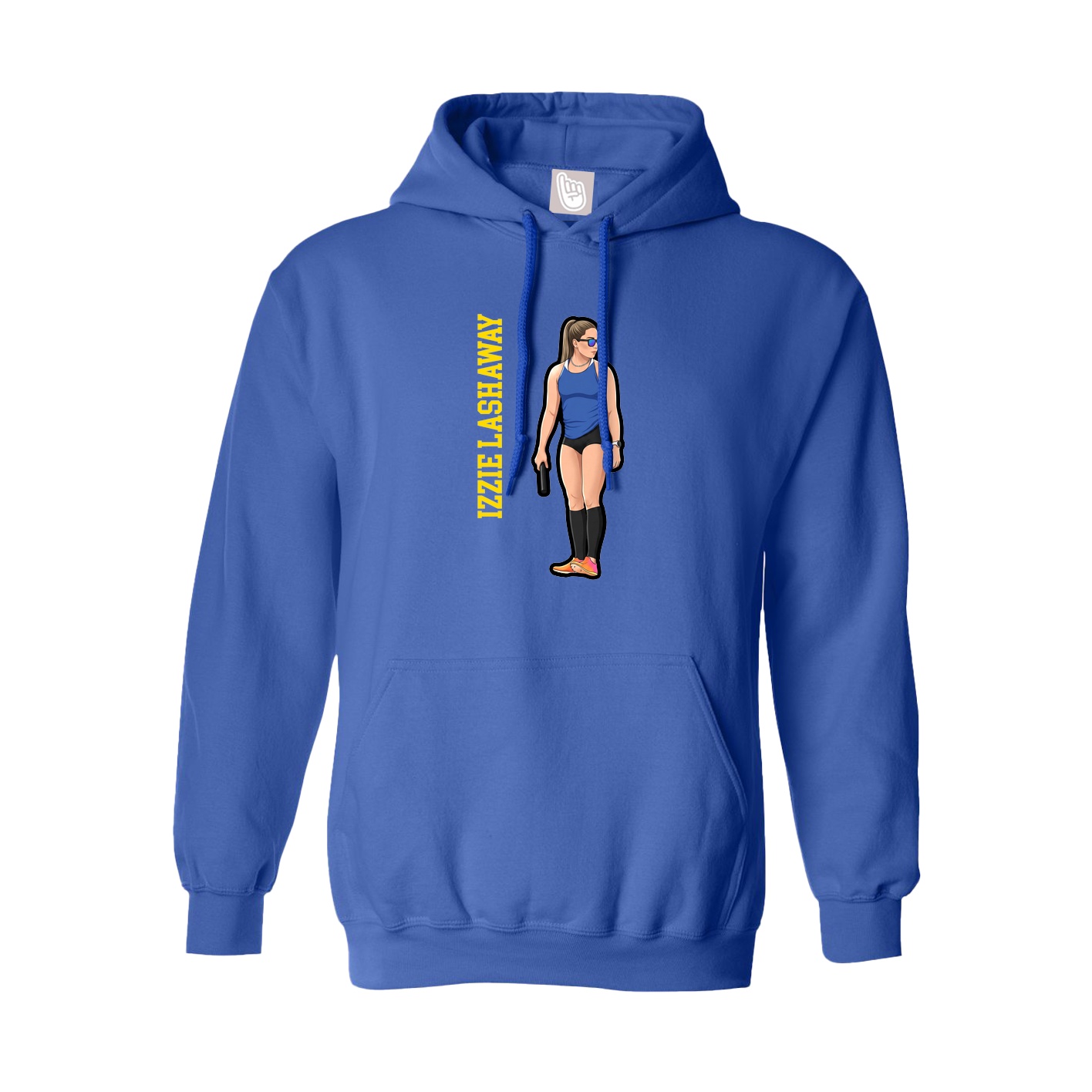 Youth Hoodie — Name Vertical in Royal