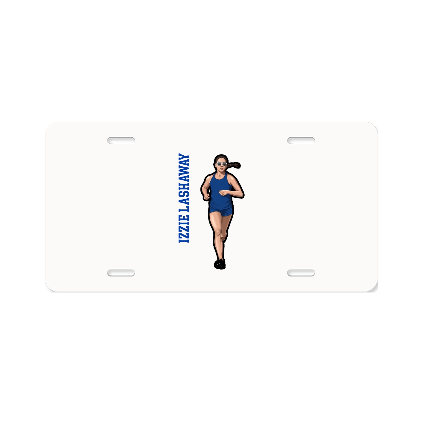 License Plate — Name Vertical in Classic