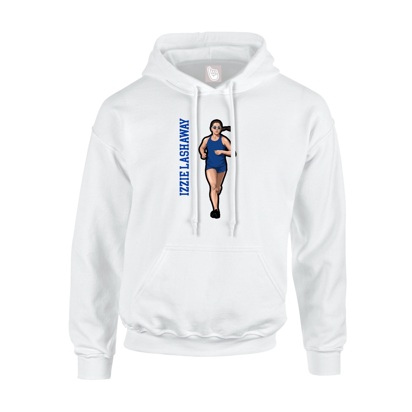 Hoodie — Name Vertical in White