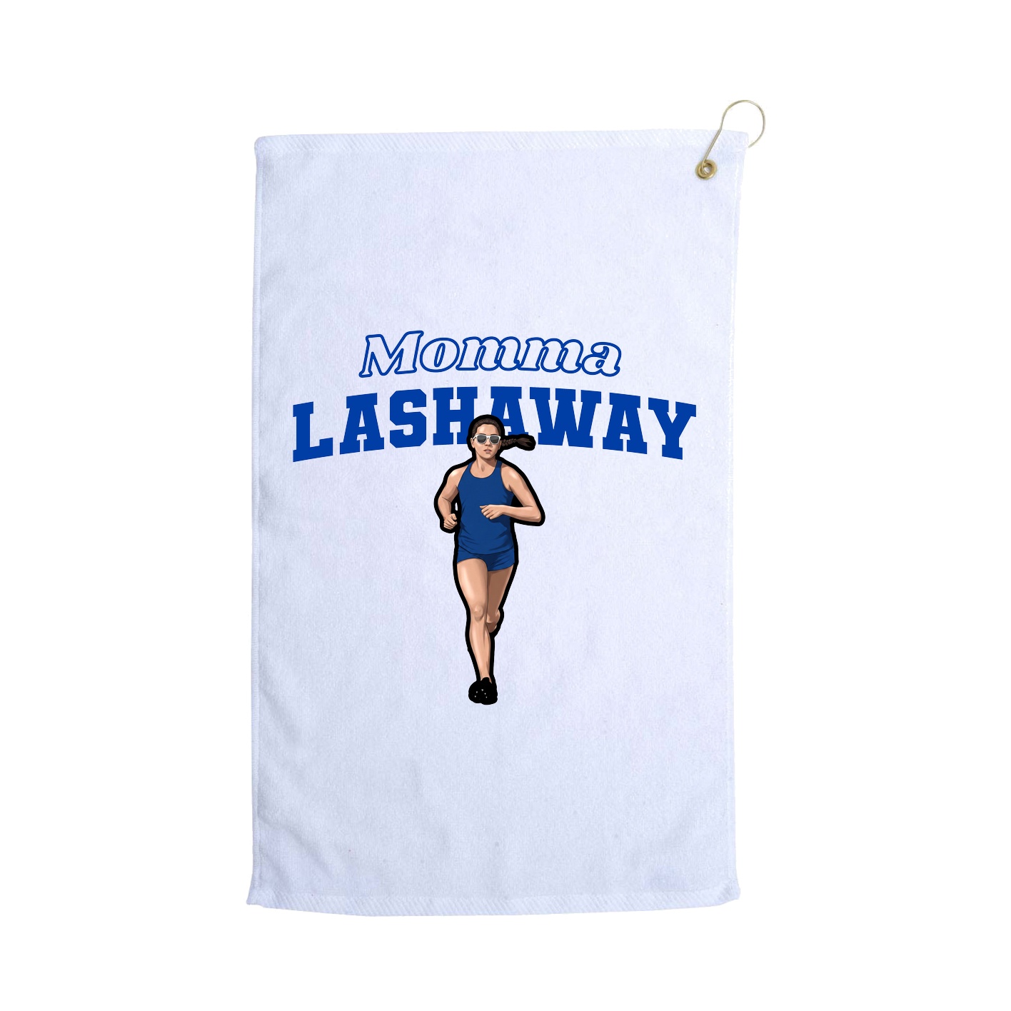 Golf Towel — Mothers Day Block in White