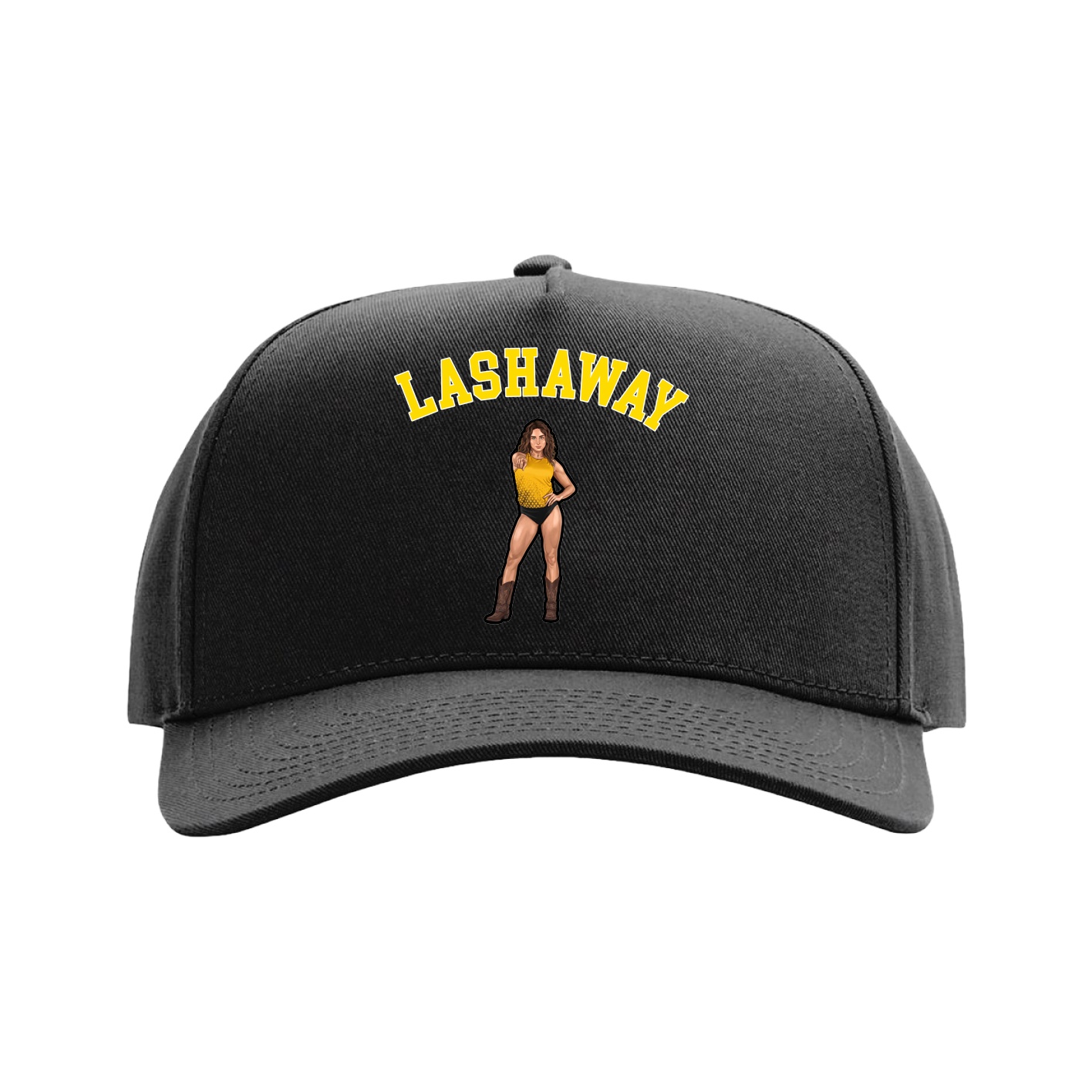 Full Fabric Five-Panel Champ Cap — Shirsey Arch in Black