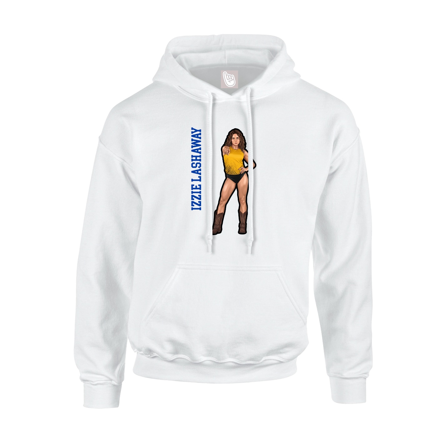 Youth Hoodie — Name Vertical in White