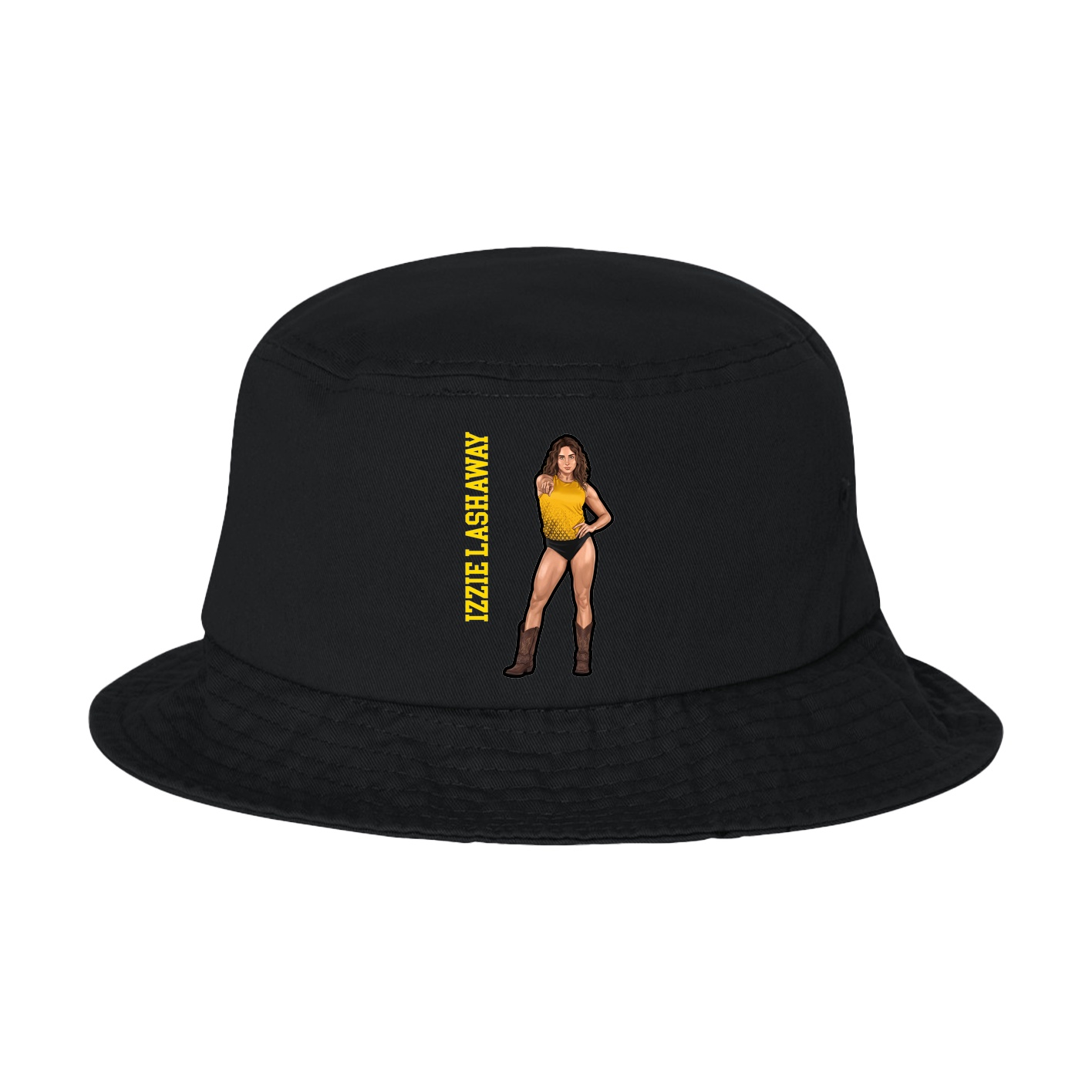 Bucket Cap — Name Vertical in Black