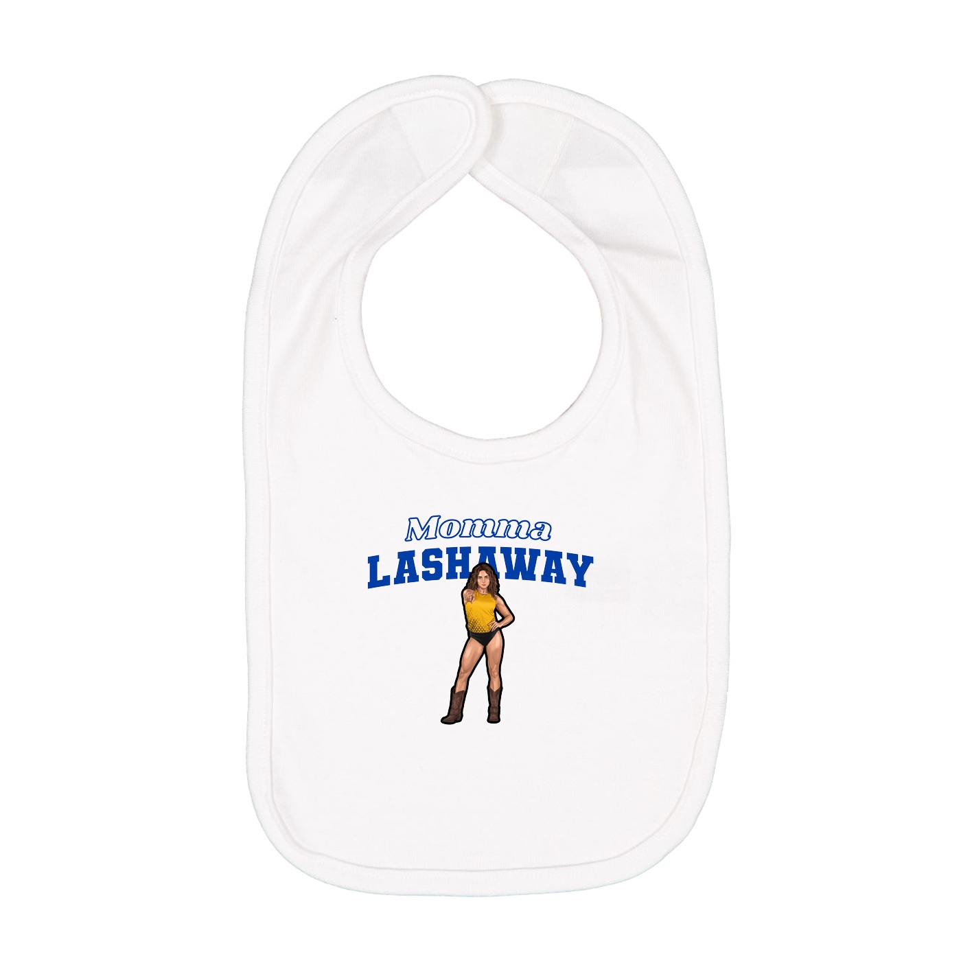 Infant Bib — Mothers Day Block in White