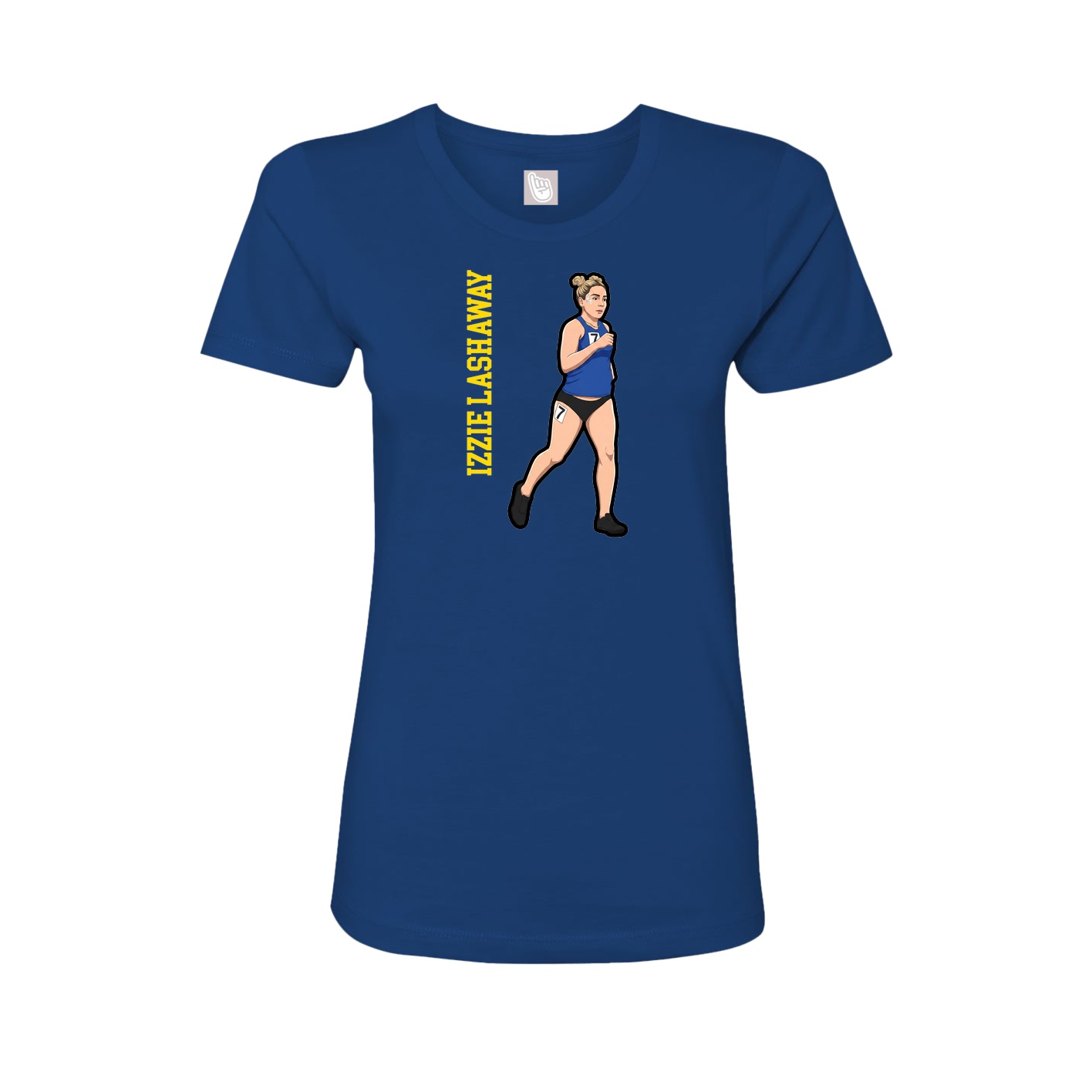 Womens Tee — Name Vertical in Royal