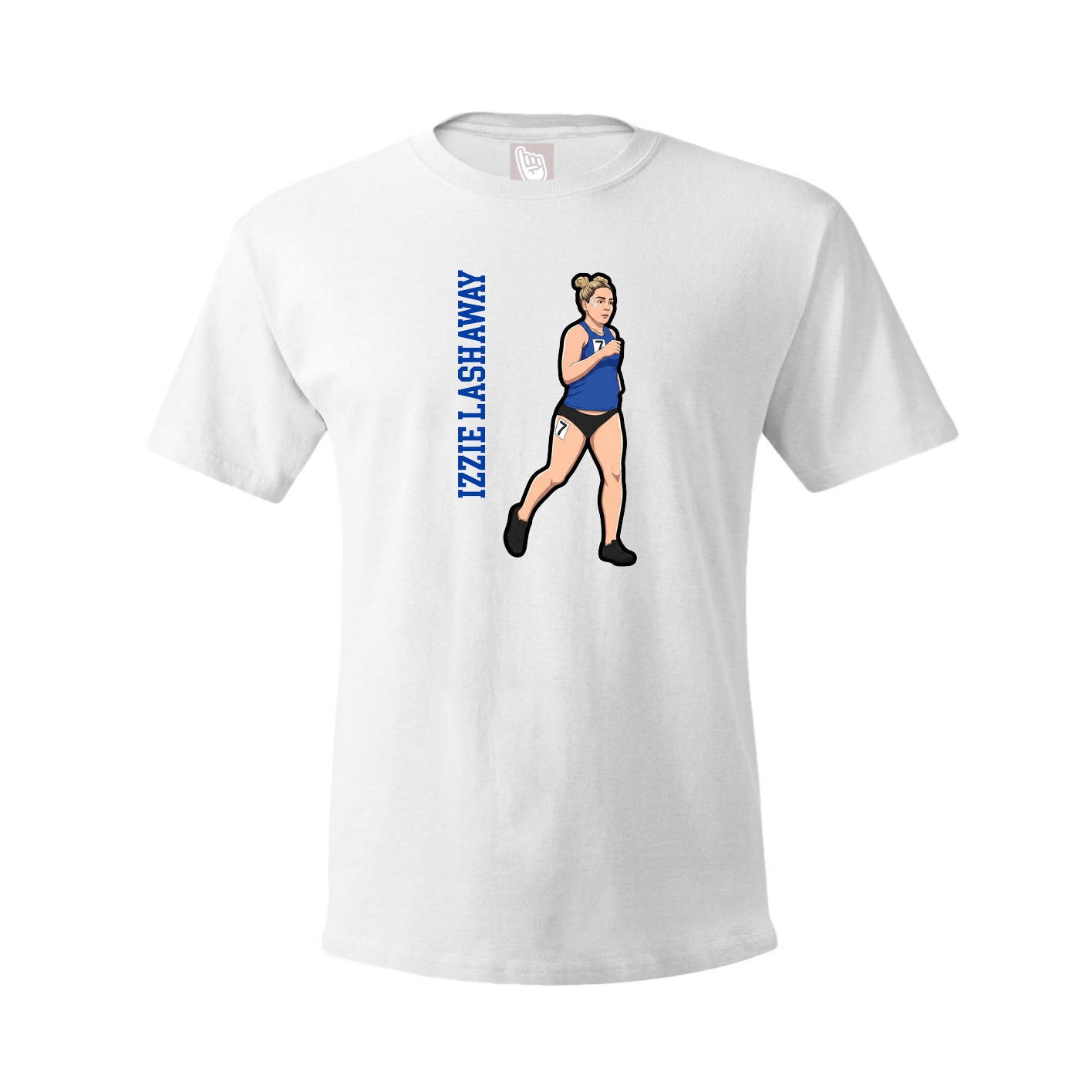 Youth Tee — Name Vertical in White