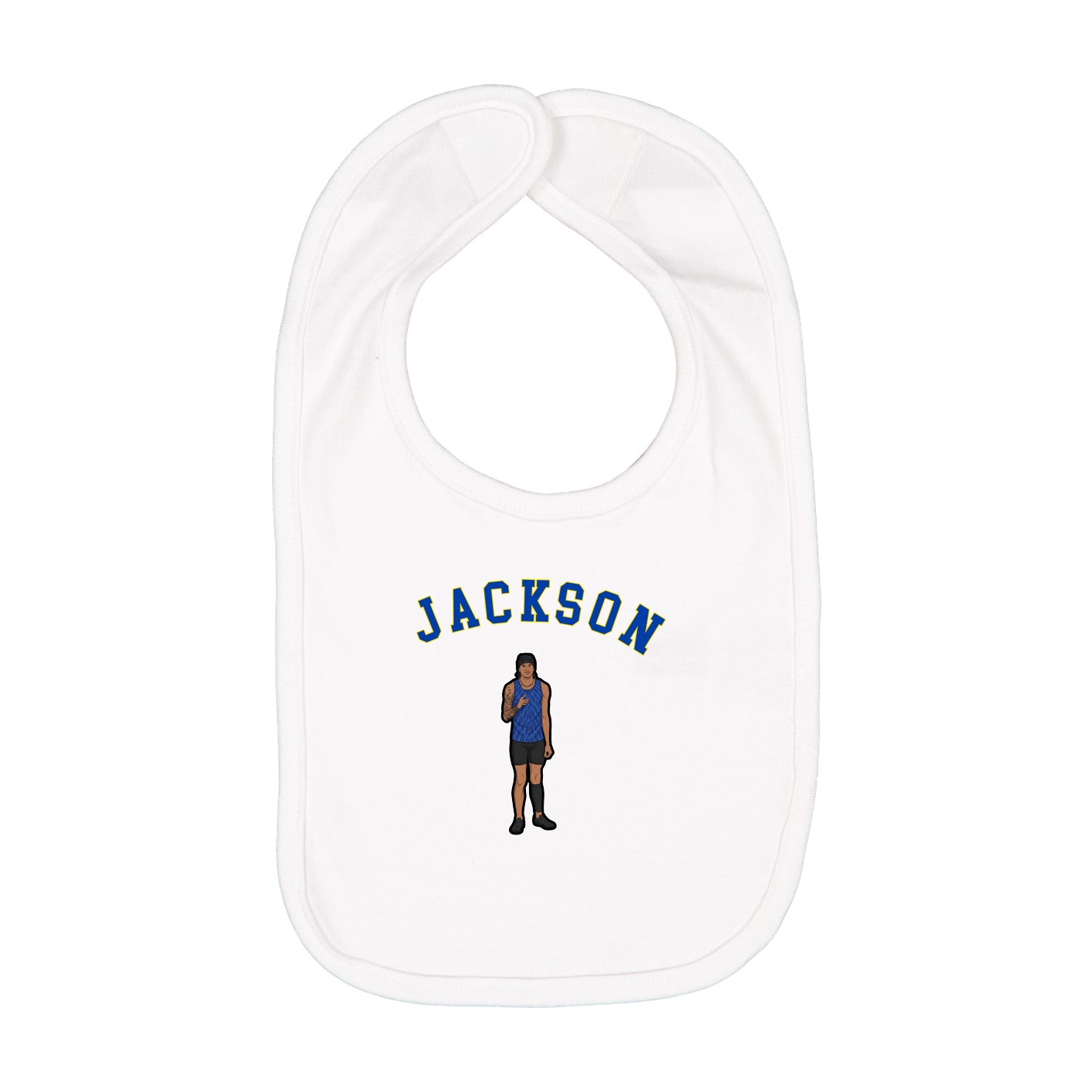 Infant Bib — Shirsey Arch in White