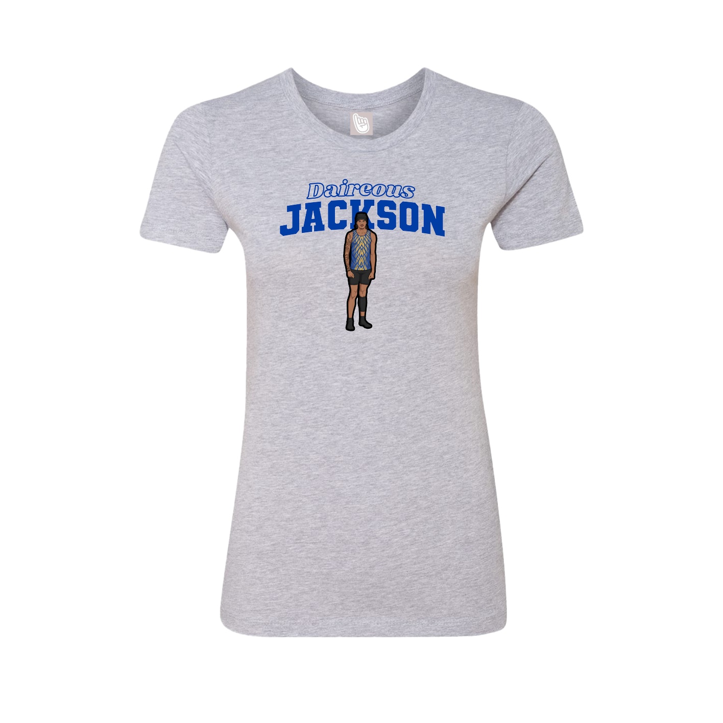 Womens Tee — Name Arch in Grey