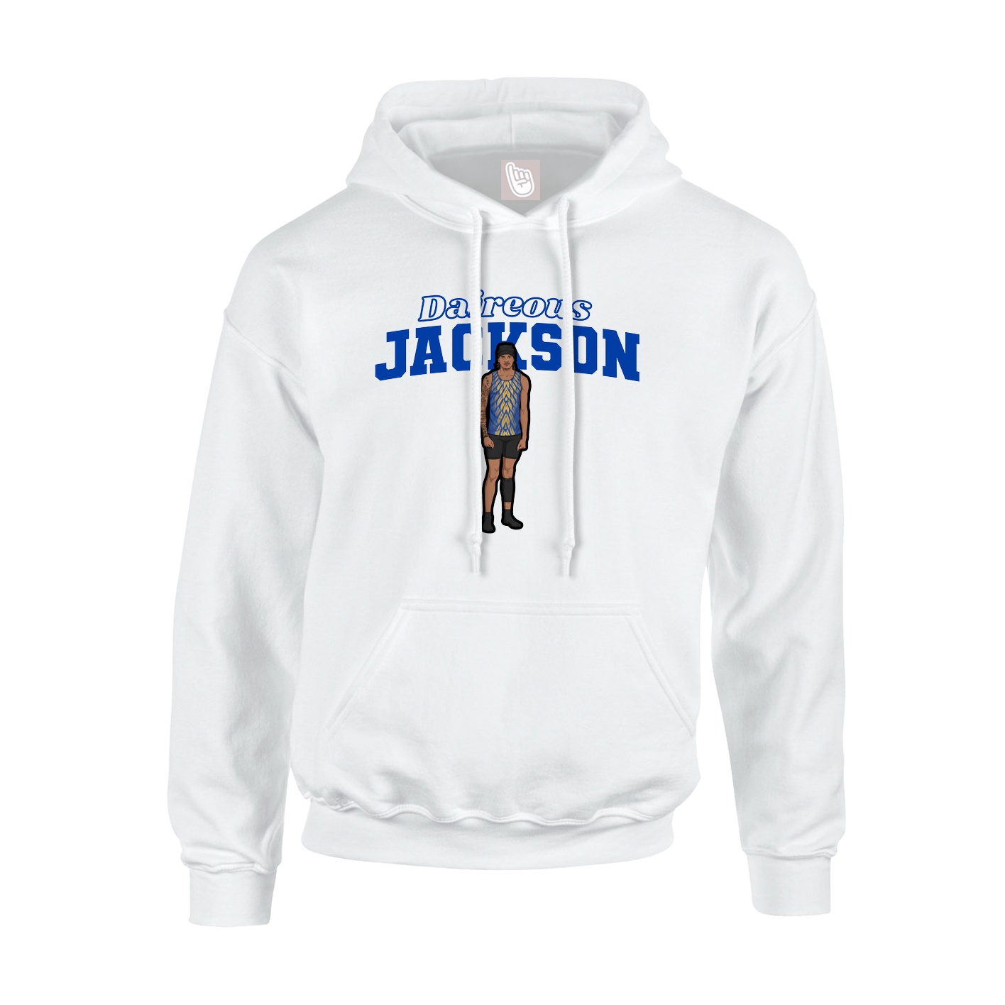 Hoodie — Name Arch in White