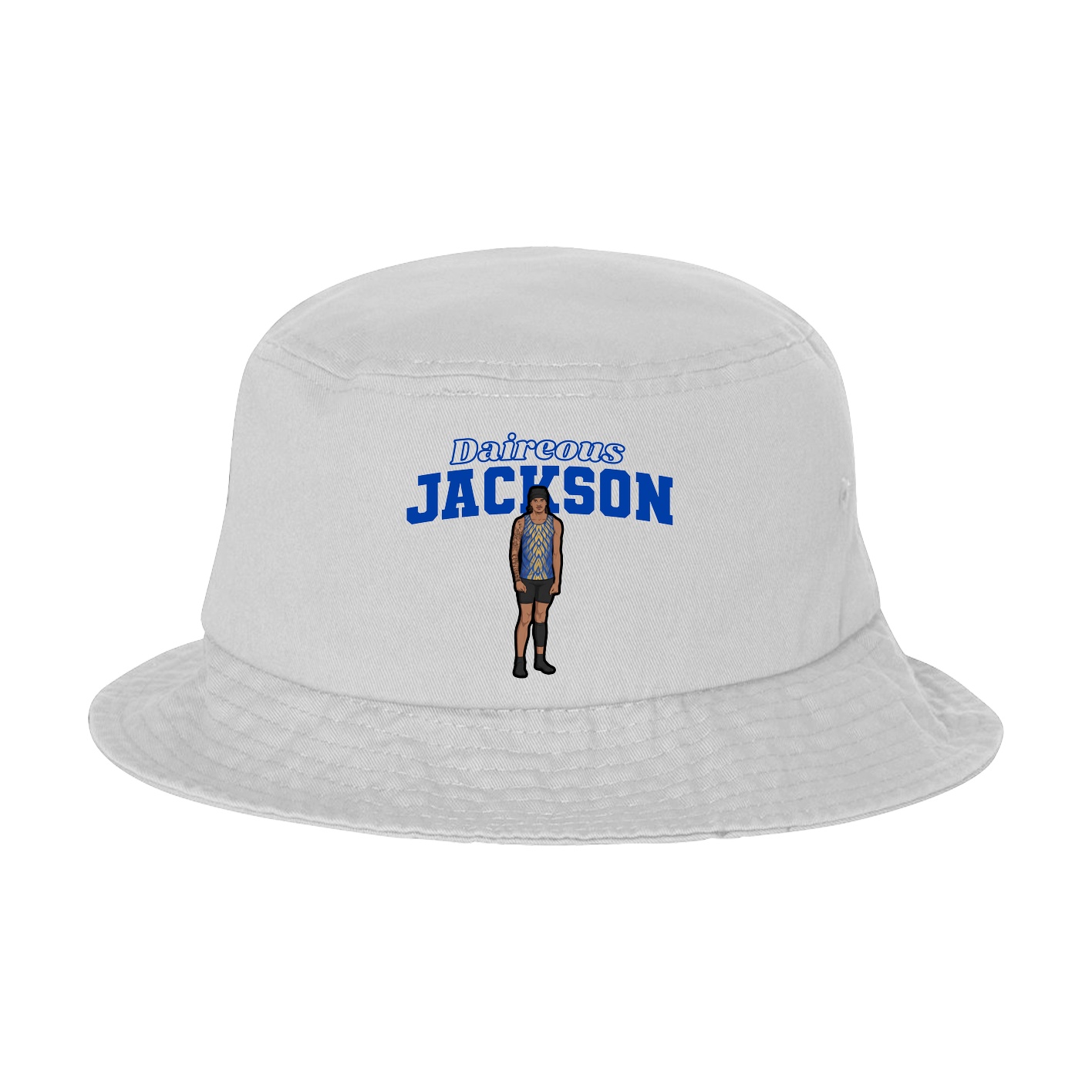 Bucket Cap — Name Arch in White