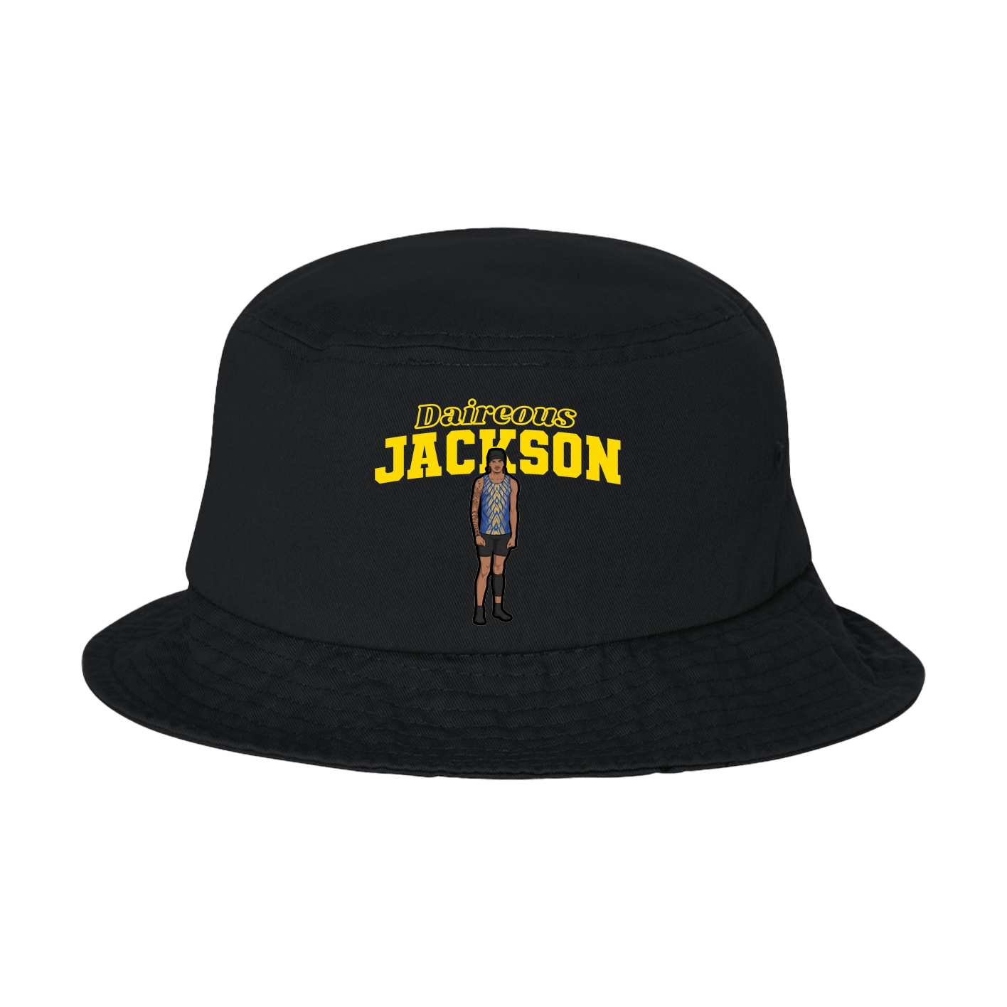 Bucket Cap — Name Arch in Black