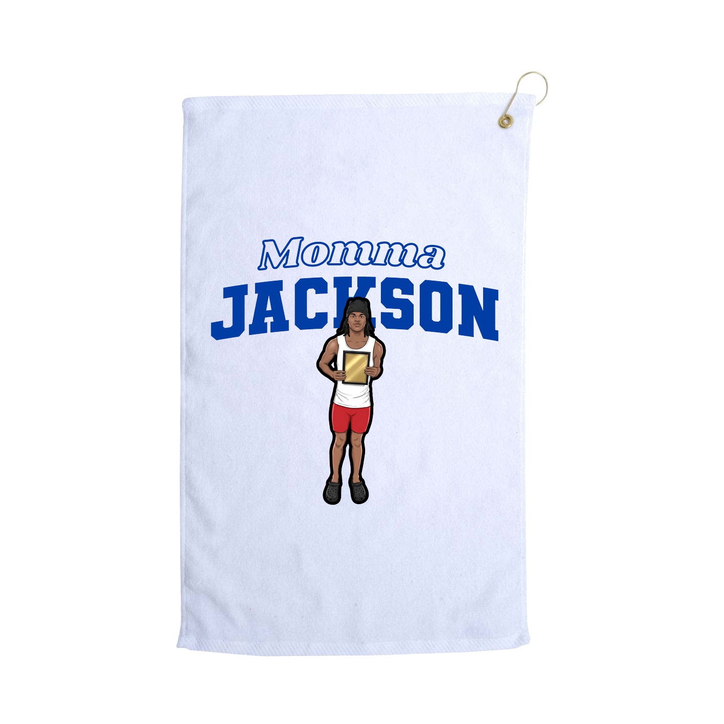 Golf Towel — Mothers Day Block in White