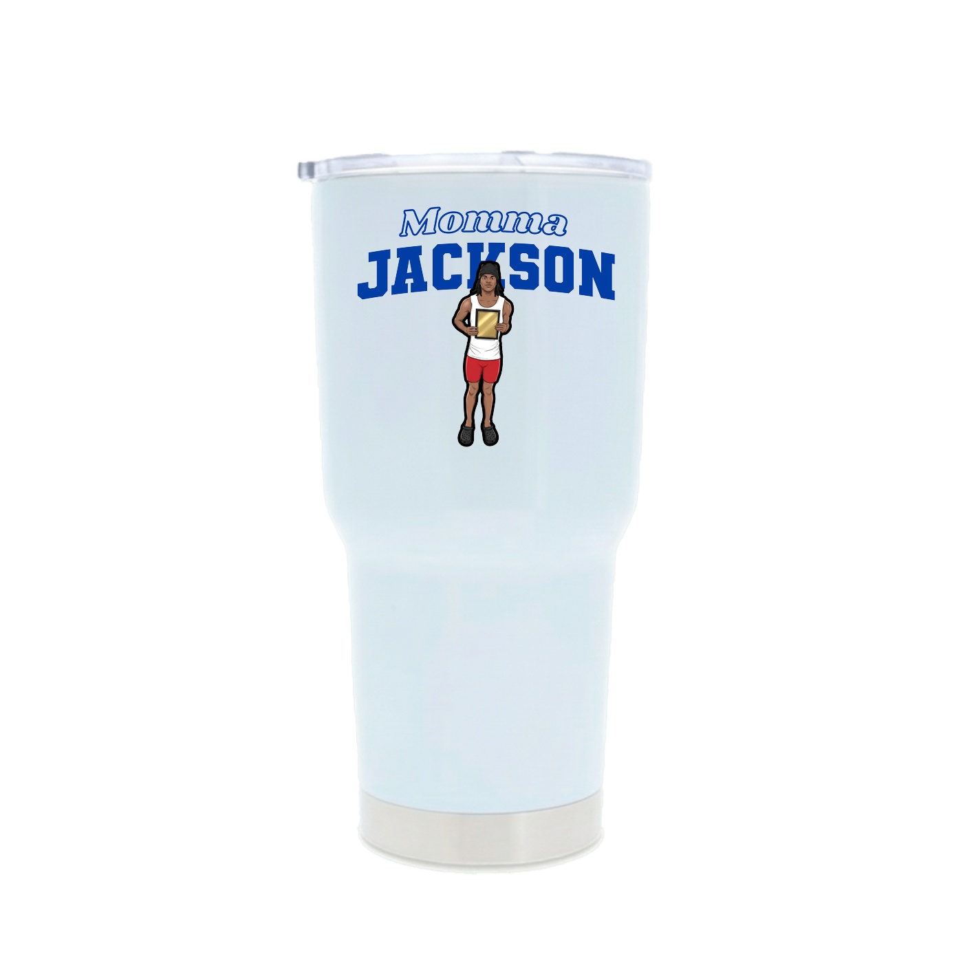 30oz Stainless Steel Tumbler — Mothers Day Block in White