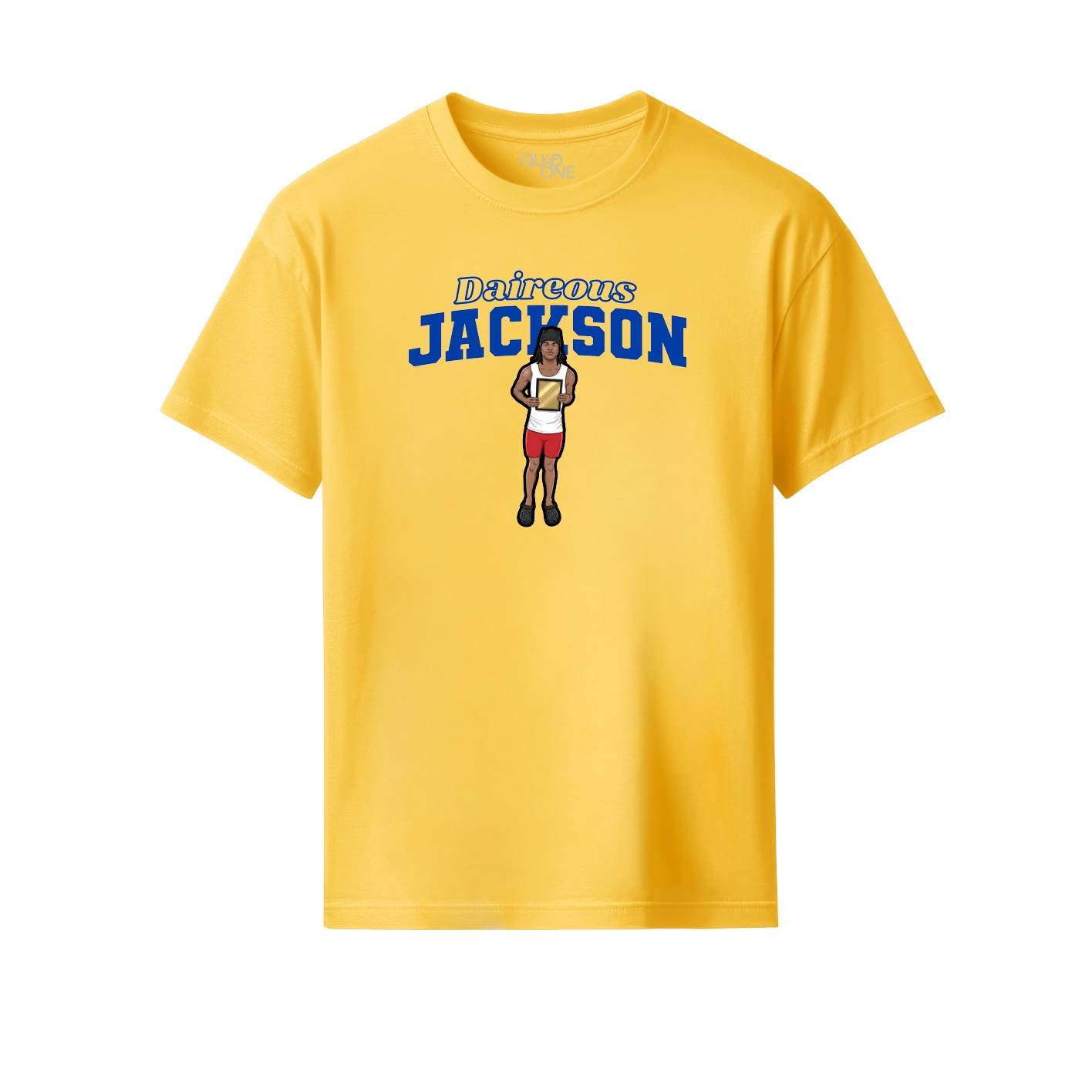 Youth Tee — Name Arch in Yellow