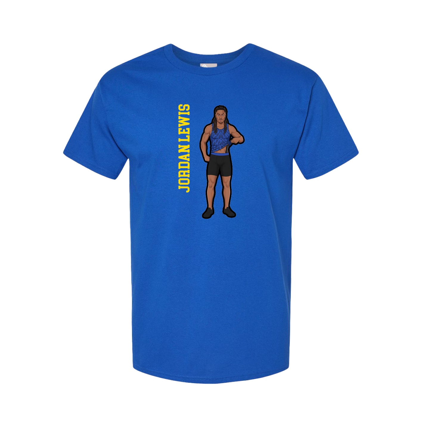 Youth Tee — Name Vertical in Royal
