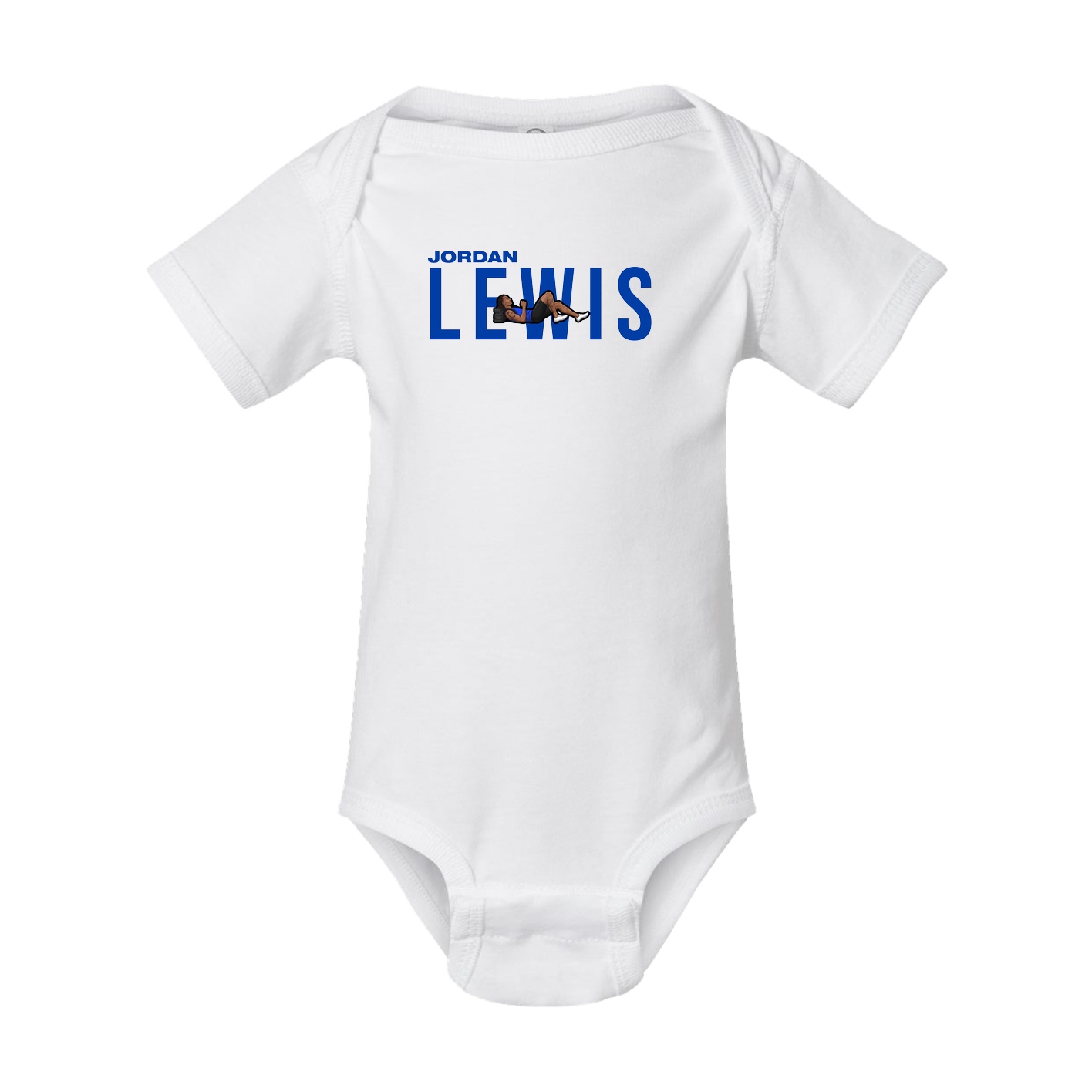 Baby Onesie — Player Name in White