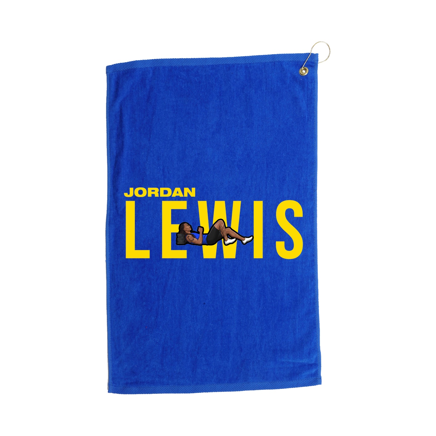 Golf Towel — Player Name in Royal