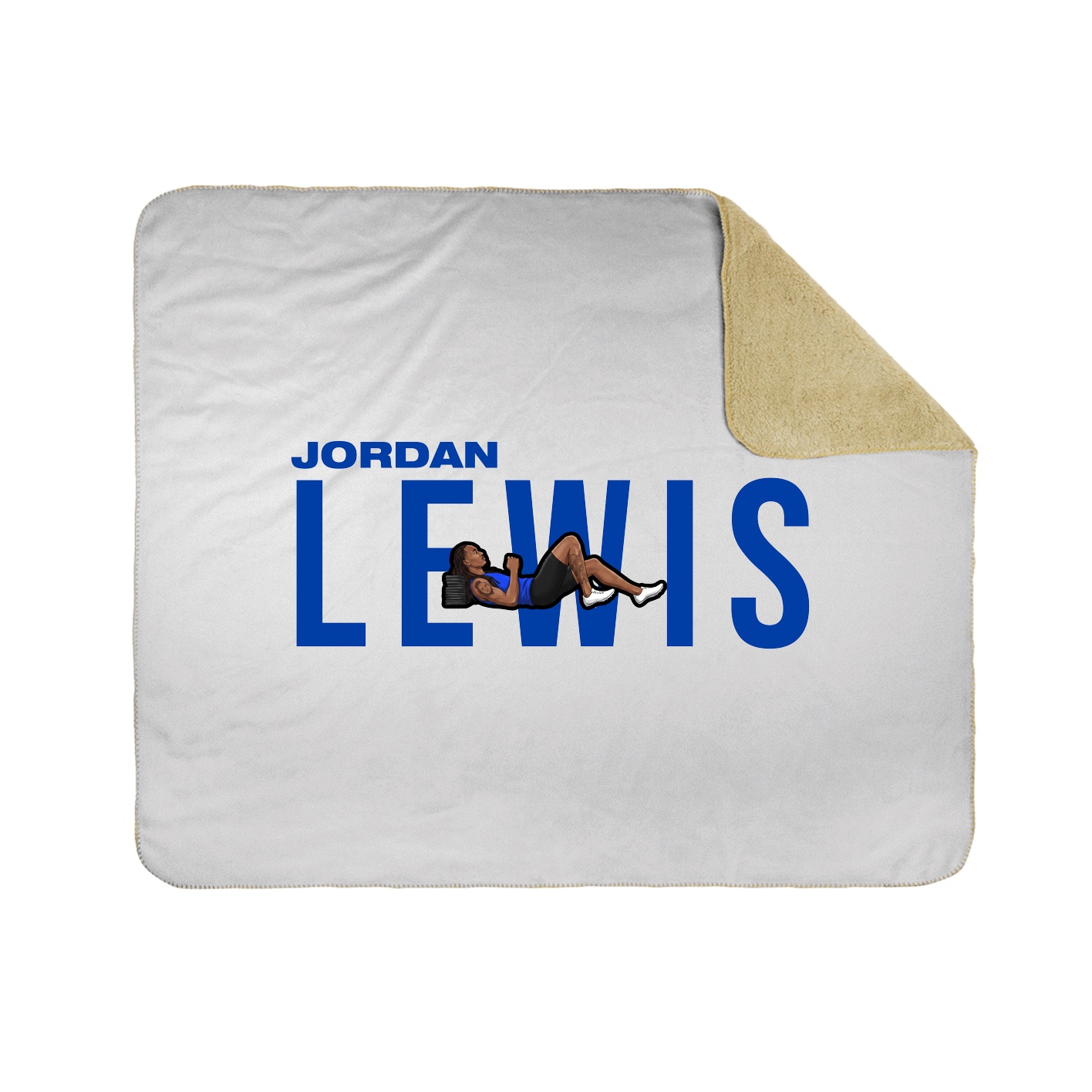 Throw Blanket — Player Name in White