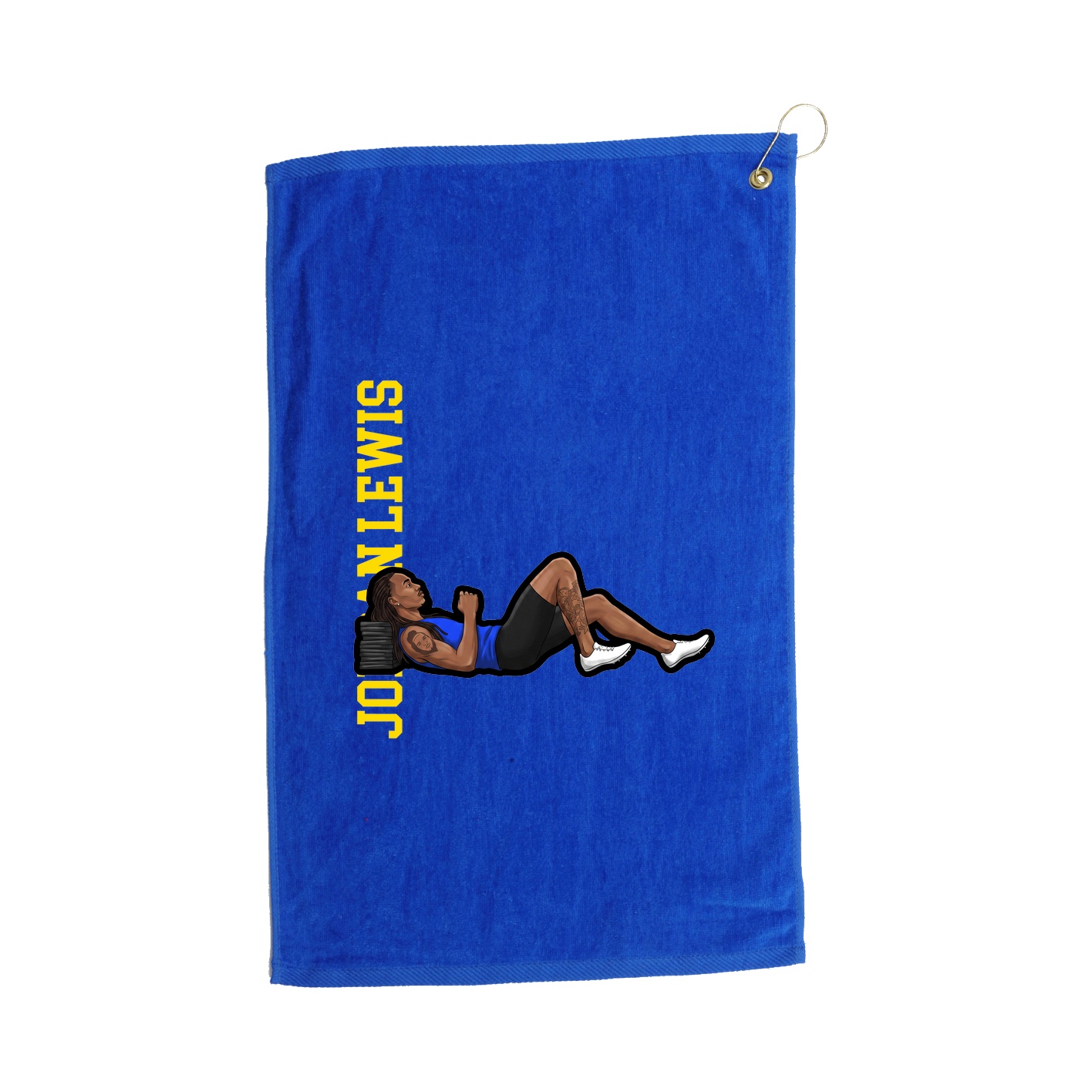Golf Towel — Name Vertical in Royal