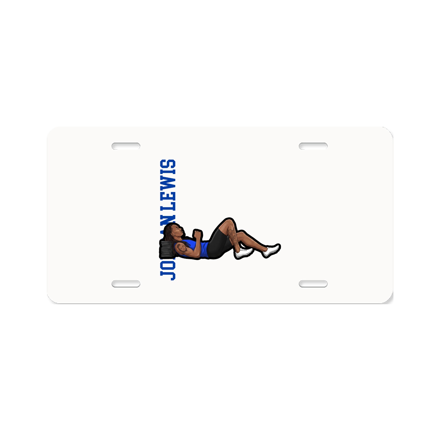 License Plate — Name Vertical in Classic