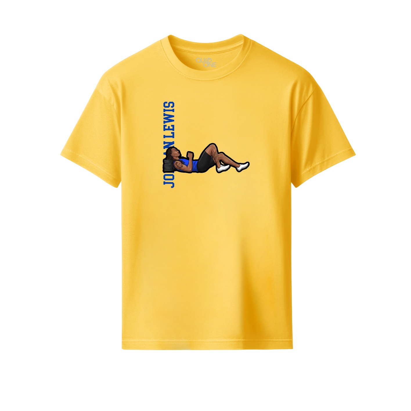Youth Tee — Name Vertical in Yellow