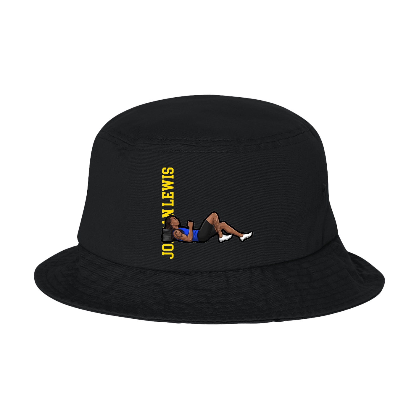 Bucket Cap — Name Vertical in Black