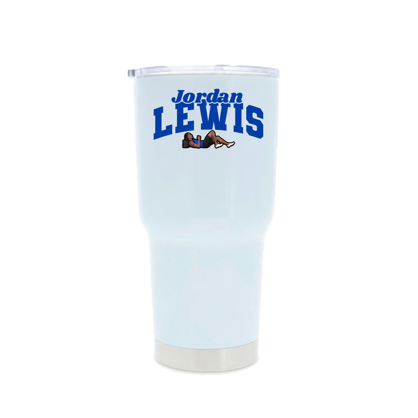 30oz Stainless Steel Tumbler — Signature Arch in White