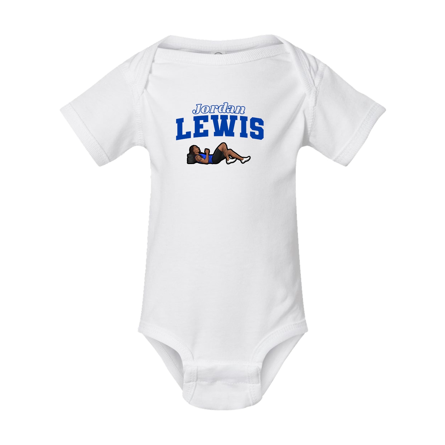 Baby Onesie — Name Arch in White