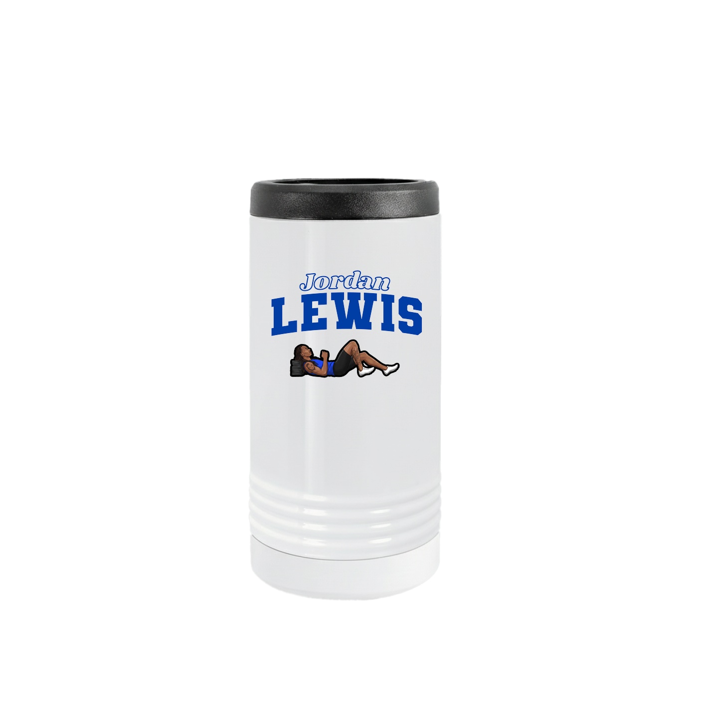 Slim Beverage Holder — Name Arch in White