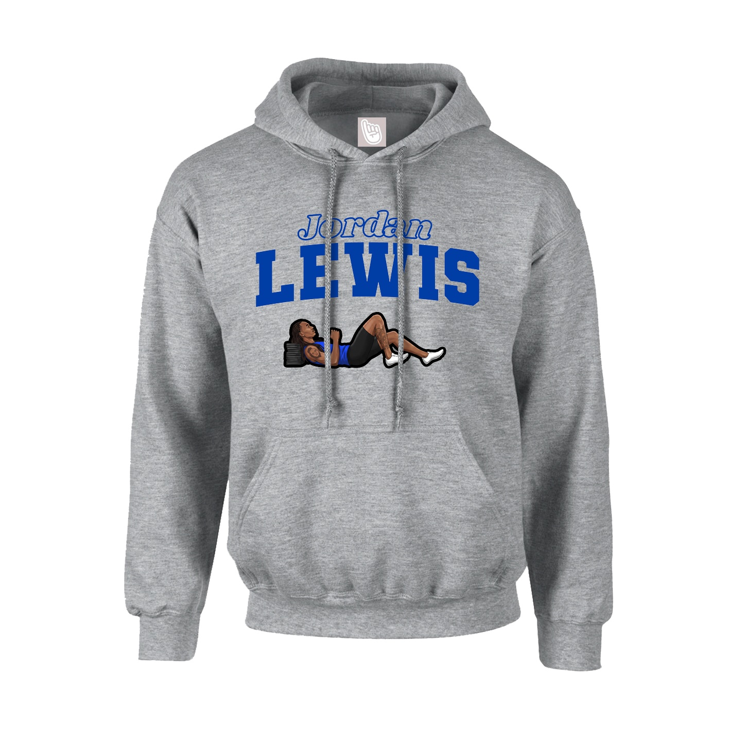 Youth Hoodie — Name Arch in Grey